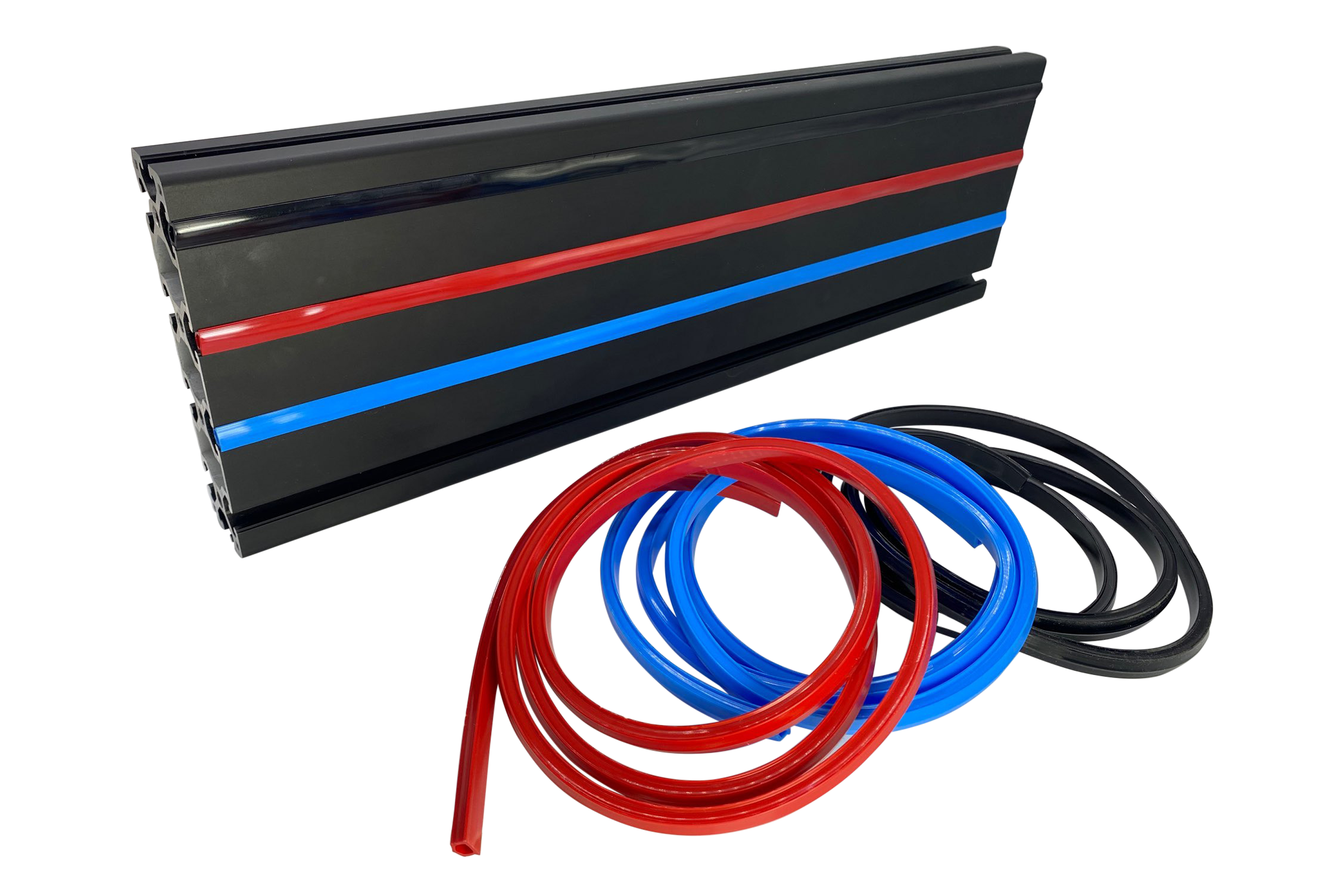 2m/79" Red Rubber Dust/Design Strip – Anti-Slip Protective Edge Trim for Aluminium Profile Sim Rigs