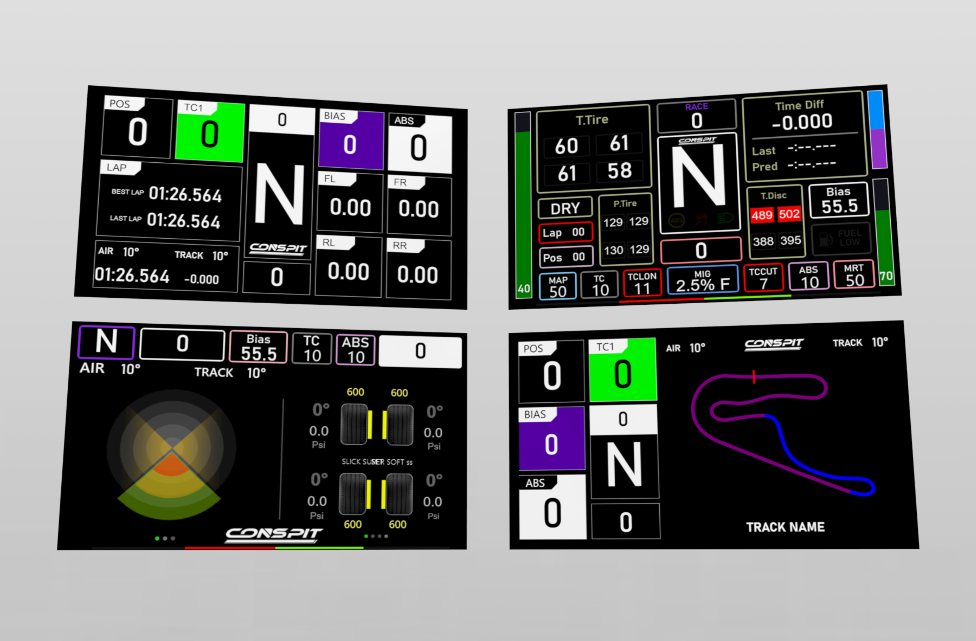 Conspit CSD SimHub Dashboard – 5″ IPS Race Display with RGB Alerts