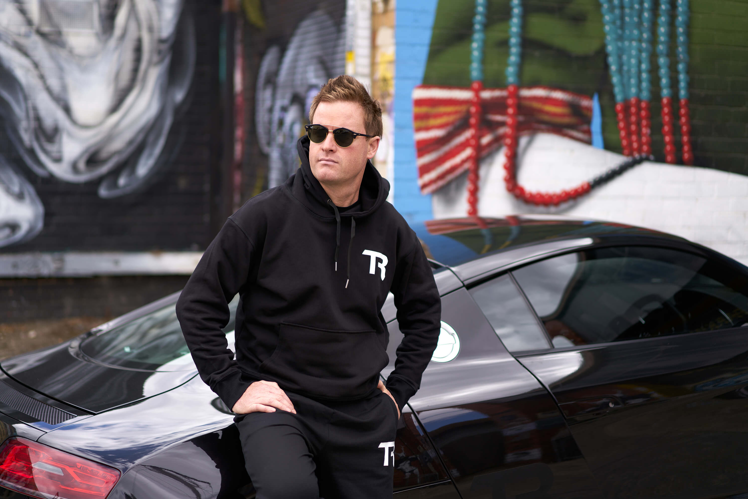 TR Monogrammed Cotton Hoodie