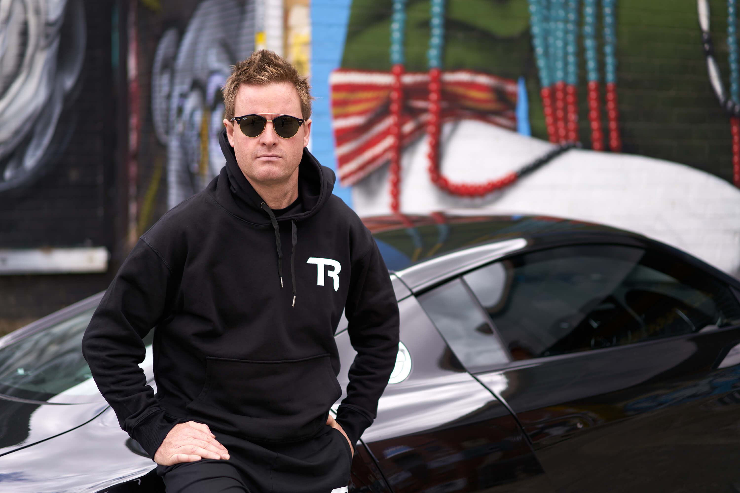 TR Monogrammed Cotton Hoodie