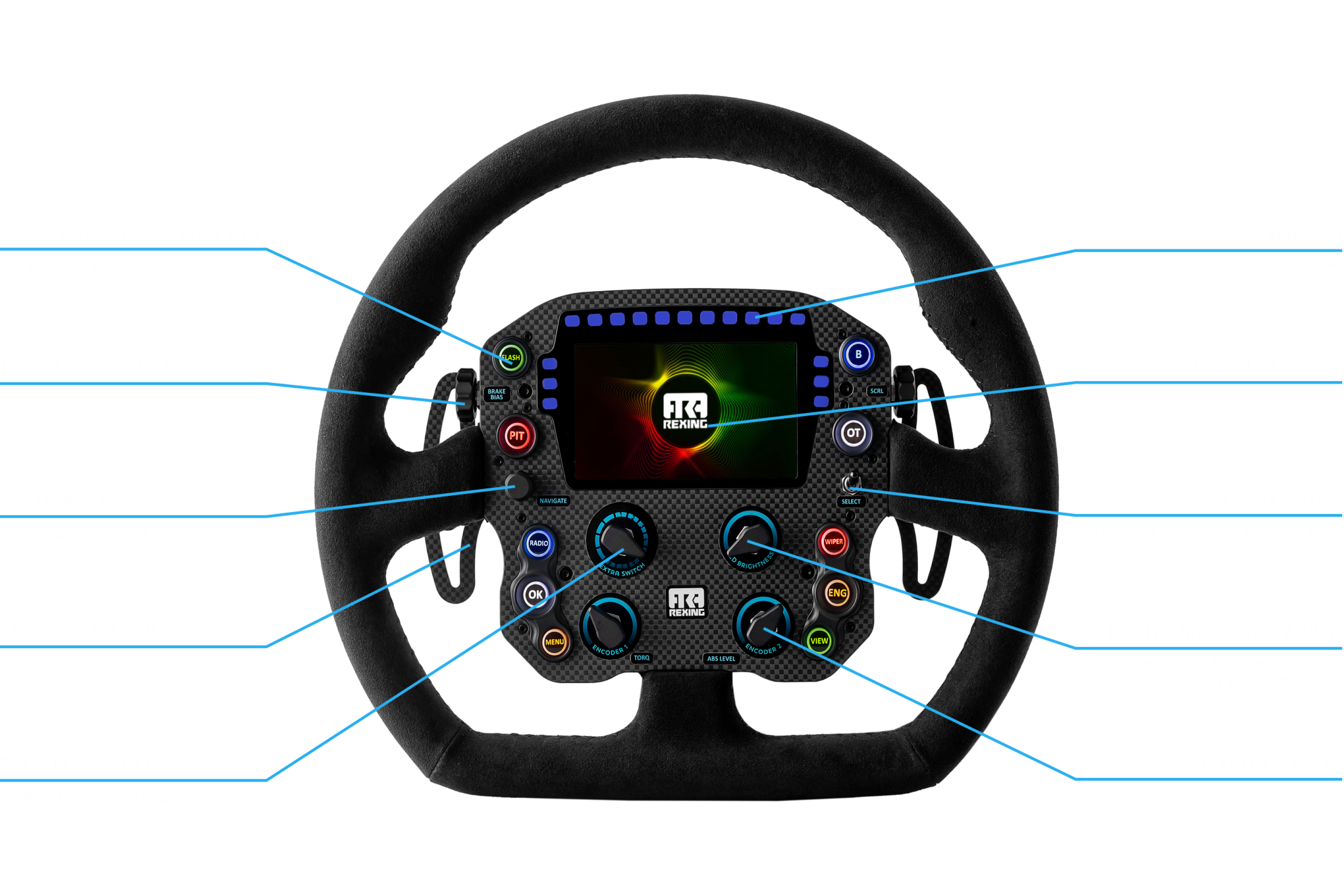 REXING GT "TIMUN" CARBON FIBER GT STEERING WHEEL