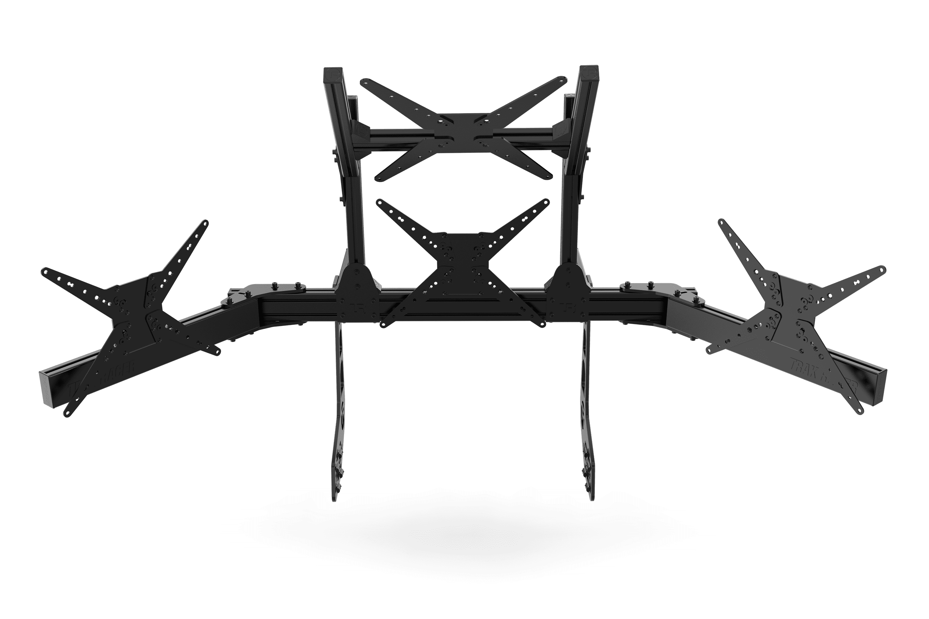 Large Cockpit-Mounted Quad Monitor Stand - 1200mm / 47.25" Wide