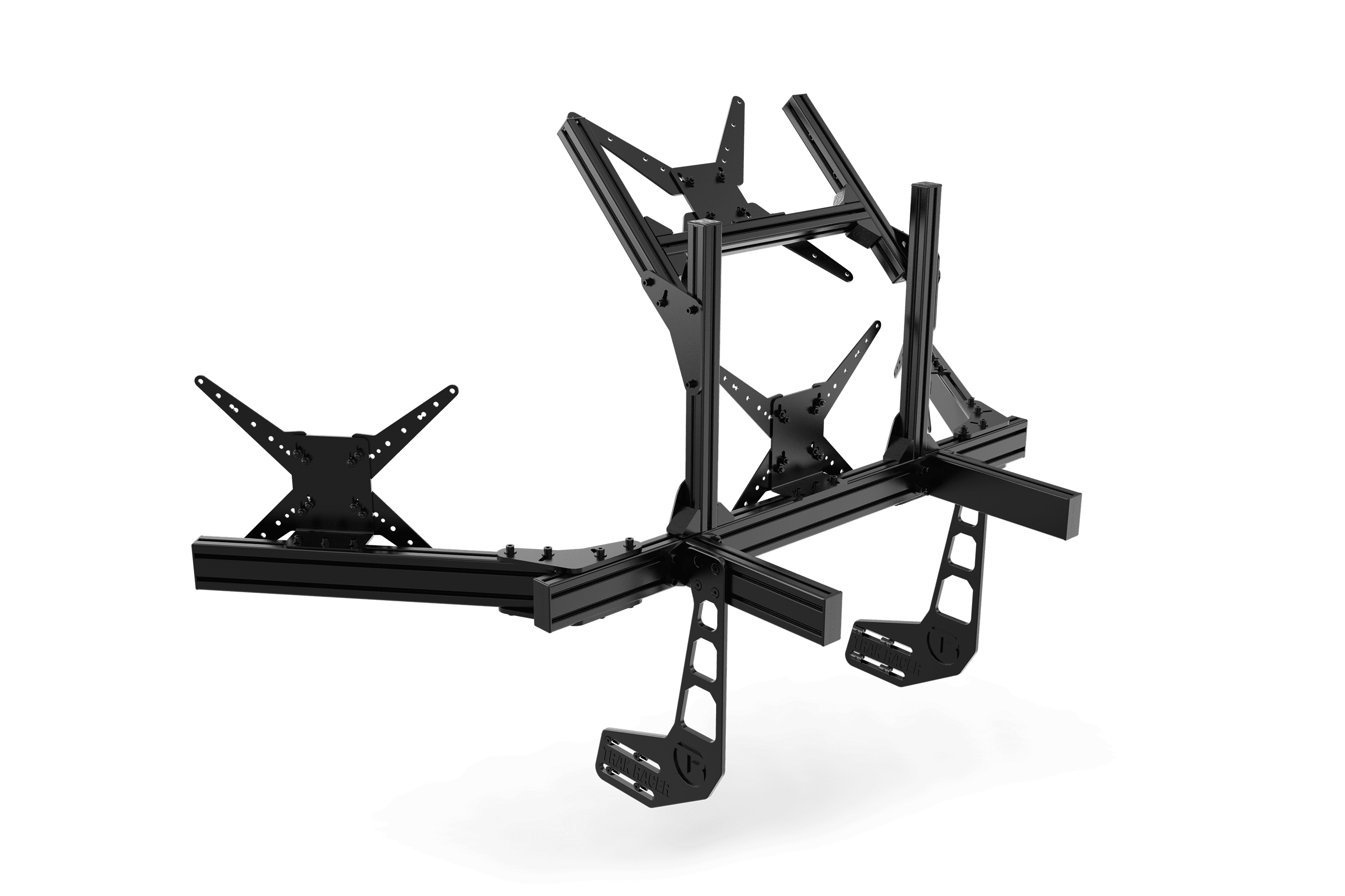 Large Cockpit-Mounted Quad Monitor Stand - 1200mm / 47.25" Wide