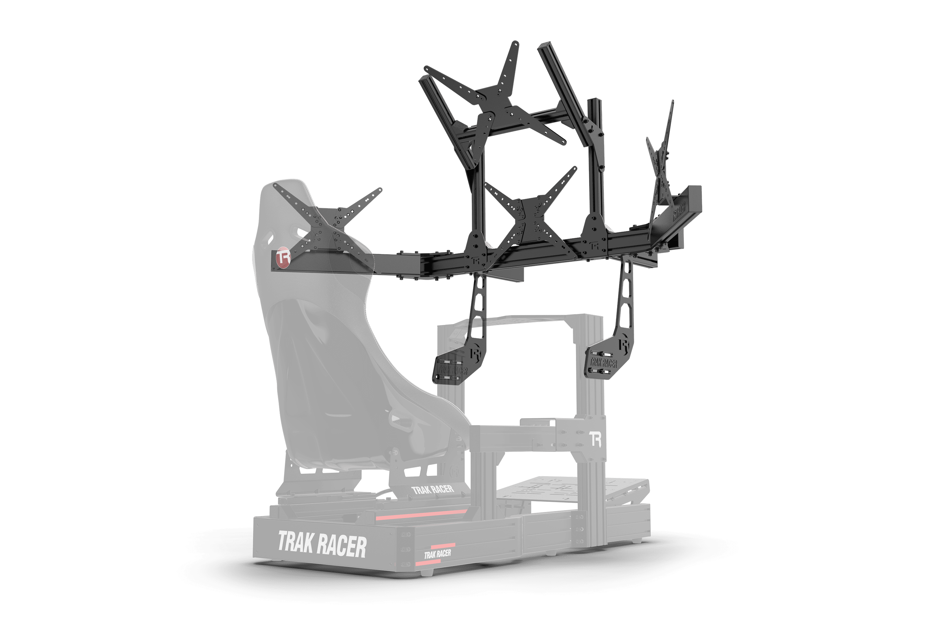 Large Cockpit-Mounted Quad Monitor Stand - 1200mm / 47.25" Wide