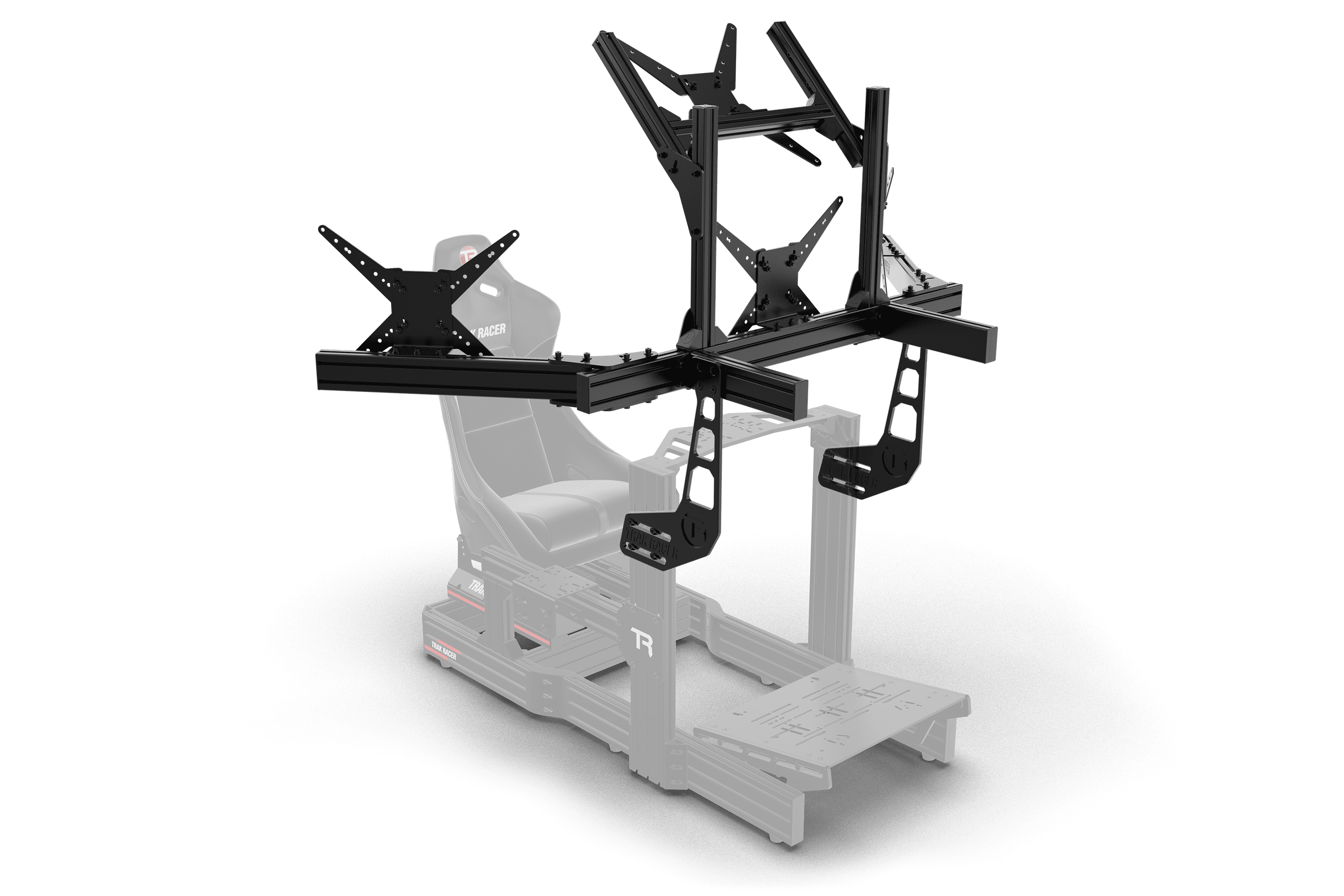 Large Cockpit-Mounted Quad Monitor Stand - 1200mm / 47.25" Wide