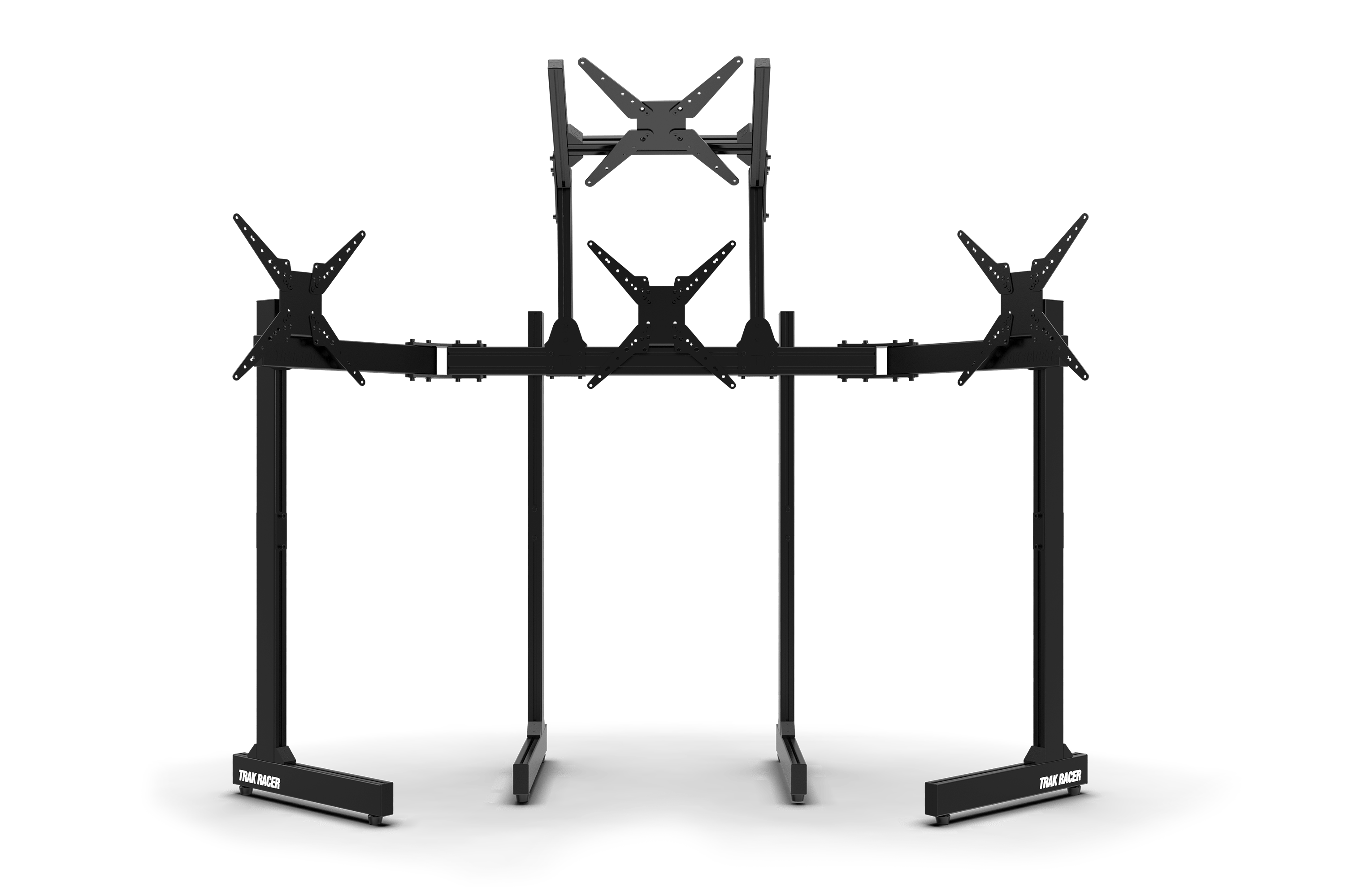 Freestanding Triple (3) Monitor Stand with Extra Leg Supports