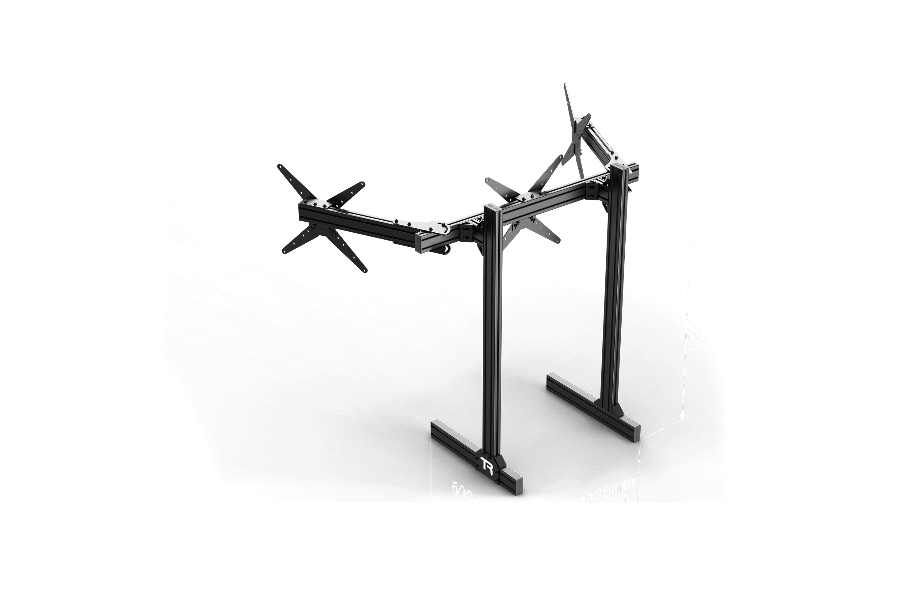 Large Freestanding Triple Monitor Stand - 1200mm / 47.25" Wide