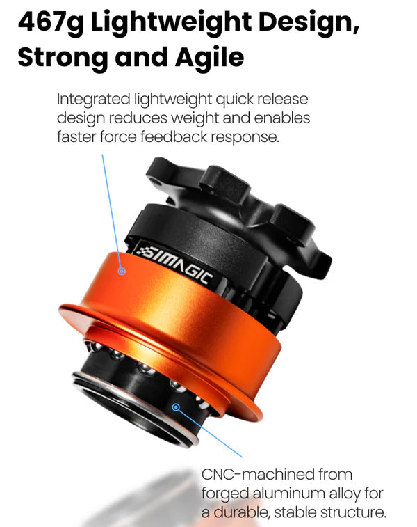 Simagic Alpha EVO USB Quick Release (QR-A) SRM Adapted