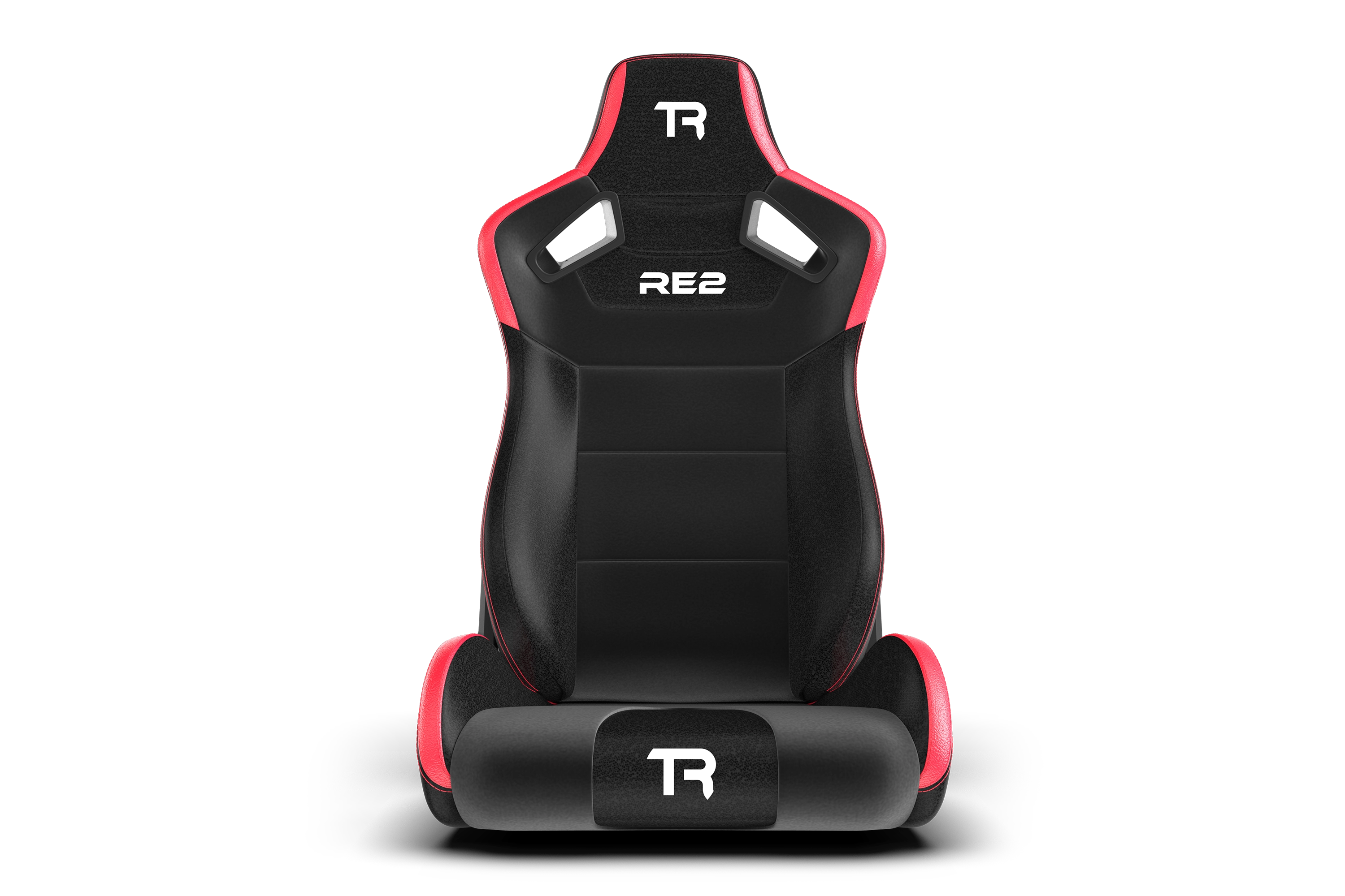 RE2 Recliner Sim Racing Seat – Premium Leather/Alcantara – Black and Red