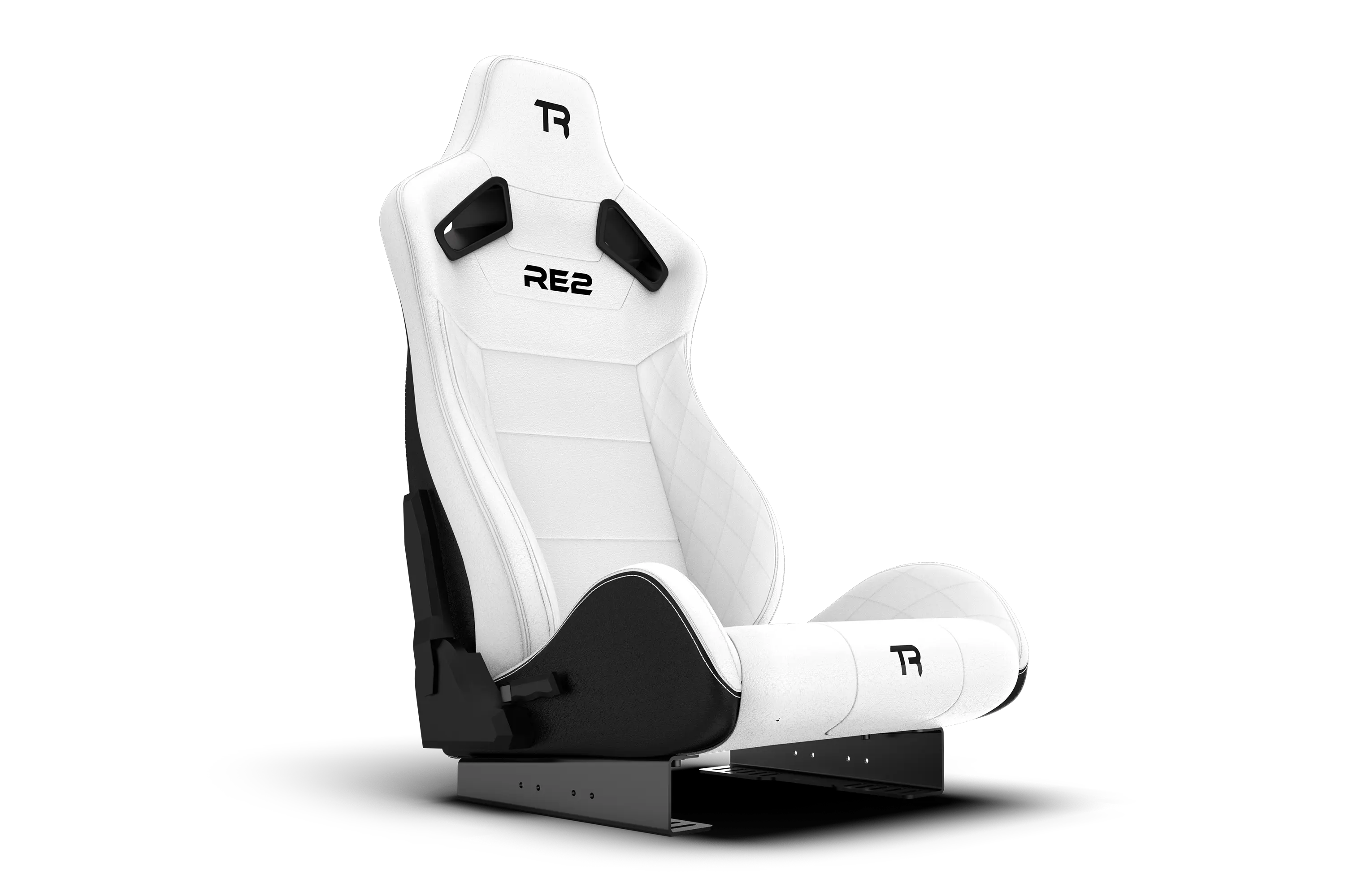 RE2 Dual-Side Recliner Sim Racing Seat — Premium Diamond-Stitched Leather-Style Finish