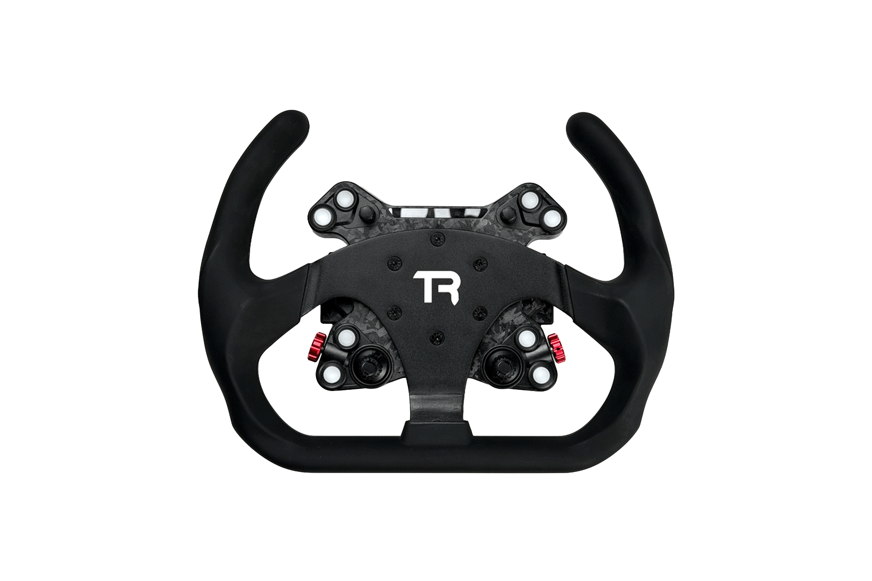 330mm/13" Flat-Bottom Open GT Sim Racing Wheel – Aluminium with Durable Silicon Hand Grips