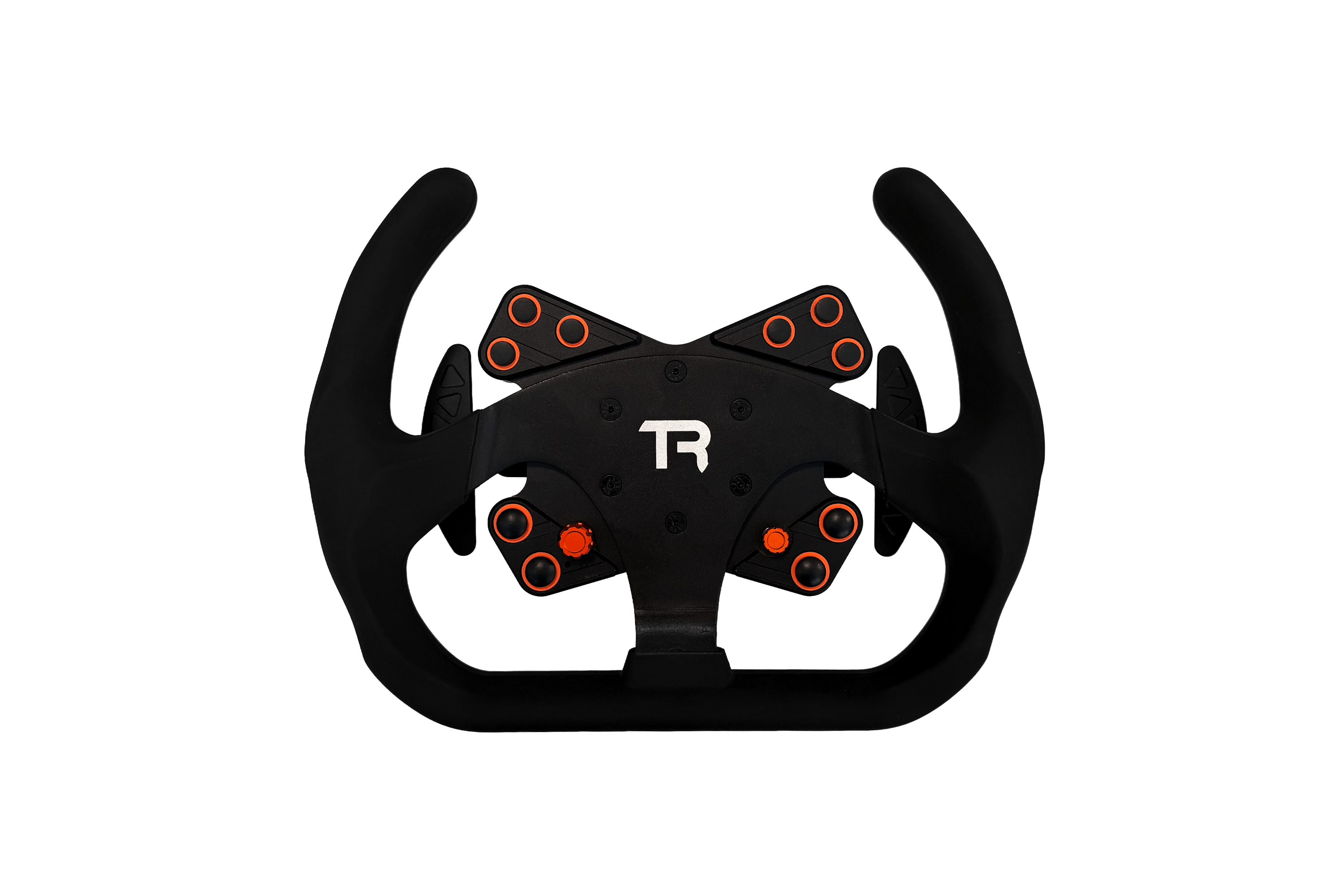 330mm/13" Flat-Bottom Open GT Sim Racing Wheel – Aluminium with Durable Silicon Hand Grips