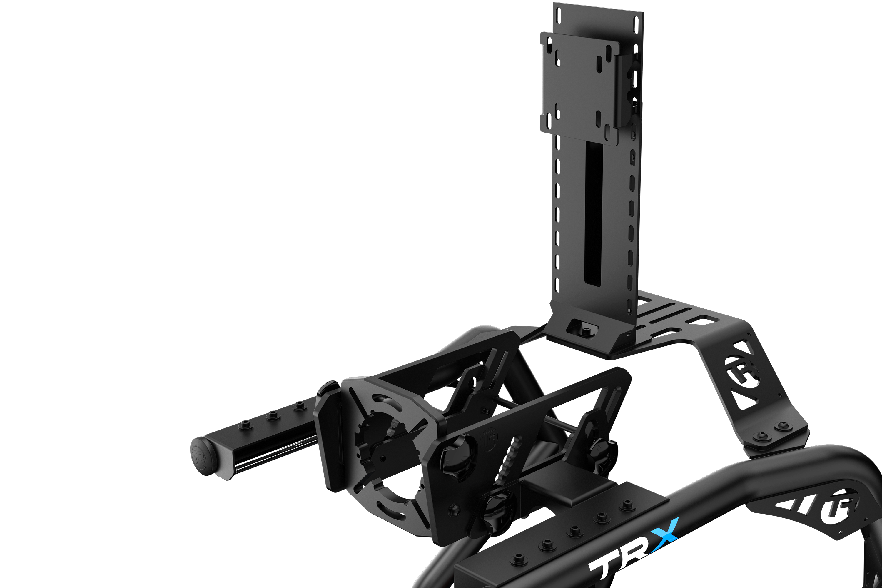 Integrated Single Monitor Stand for Trak Racer Alpine Racing TRX - Holds up to 70"