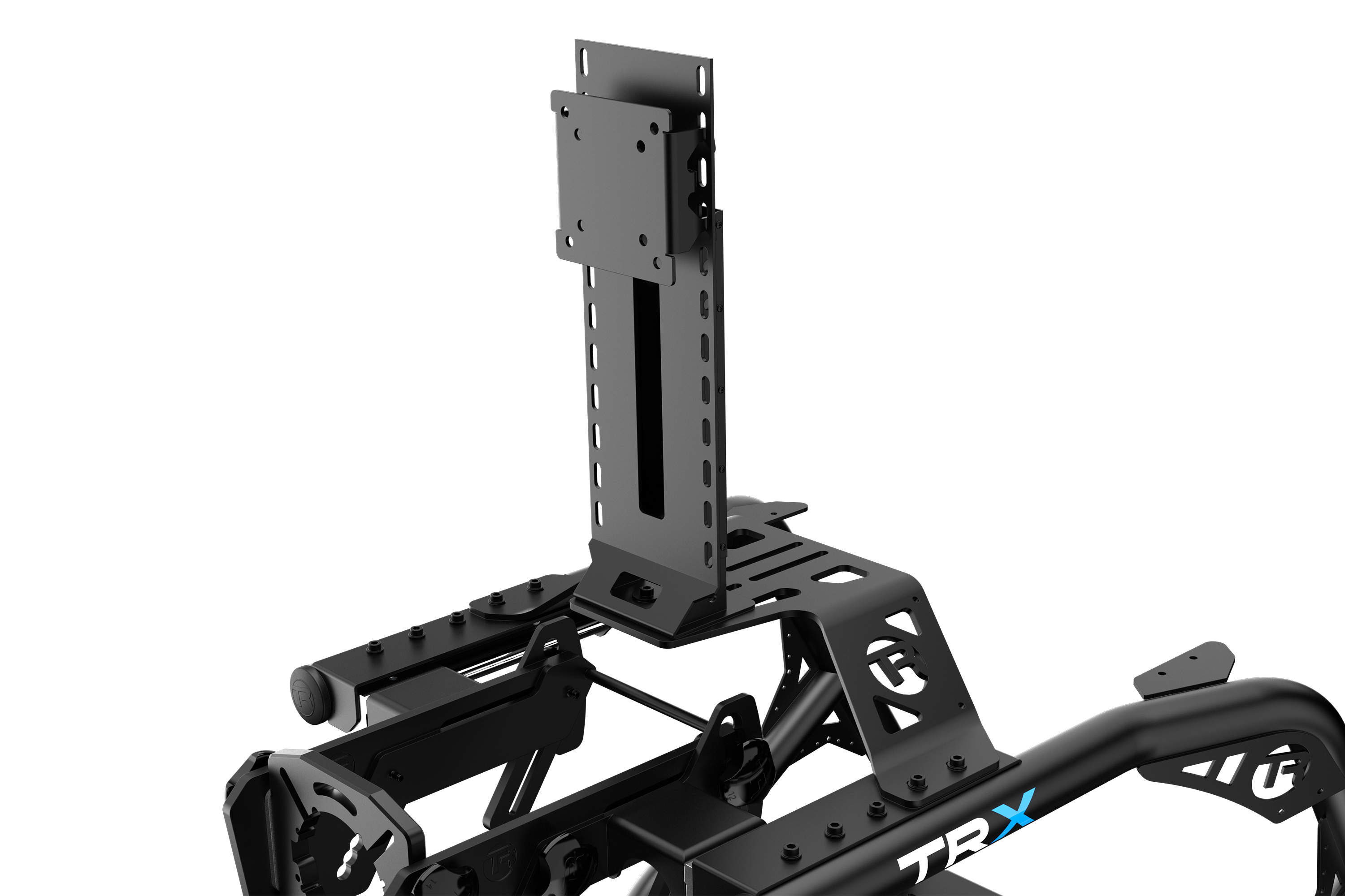 Integrated Single Monitor Stand for Trak Racer Alpine Racing TRX - Holds up to 70"