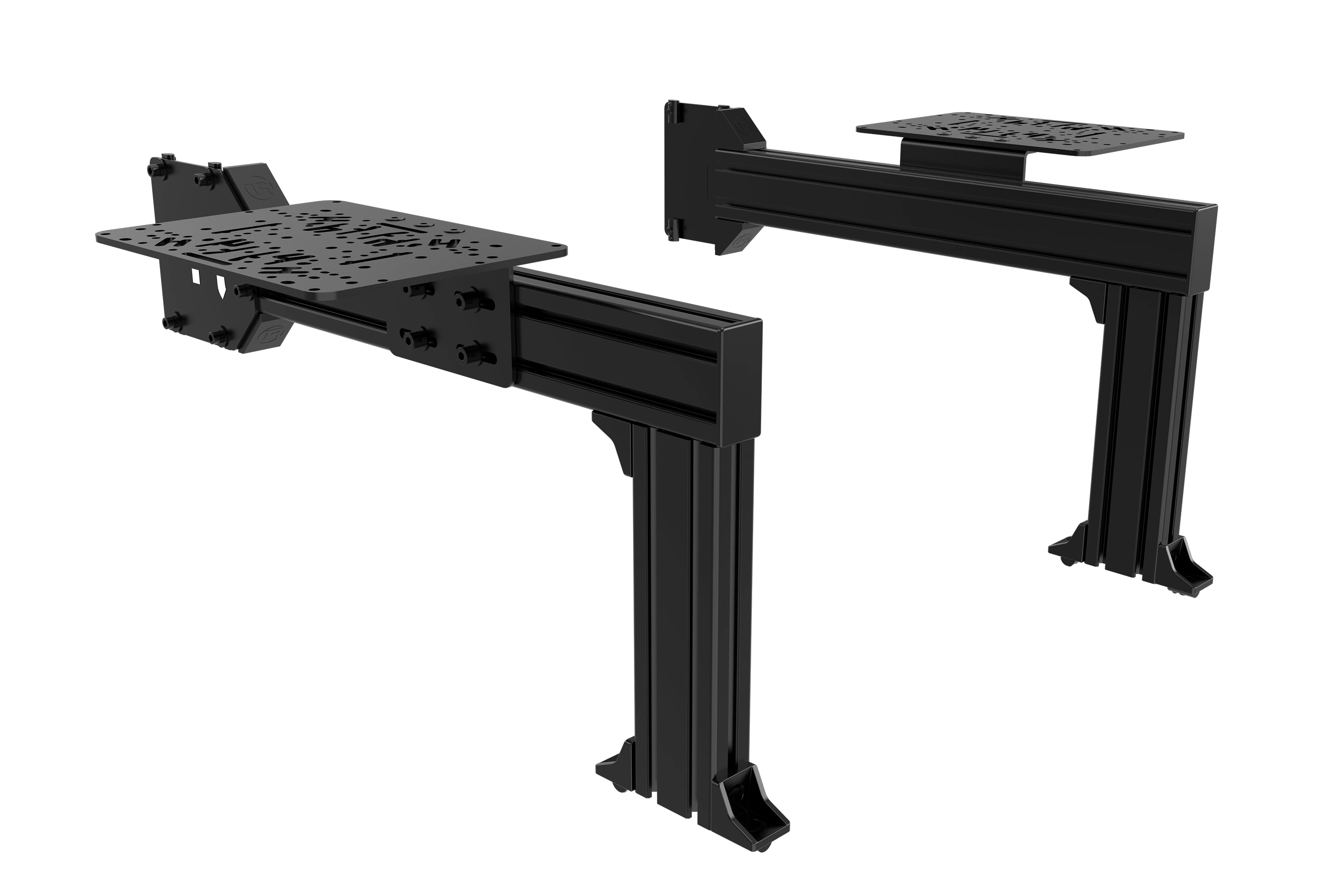 Flight Sim Control Mounts with 2 Side Supports for all Aluminum Cockpits