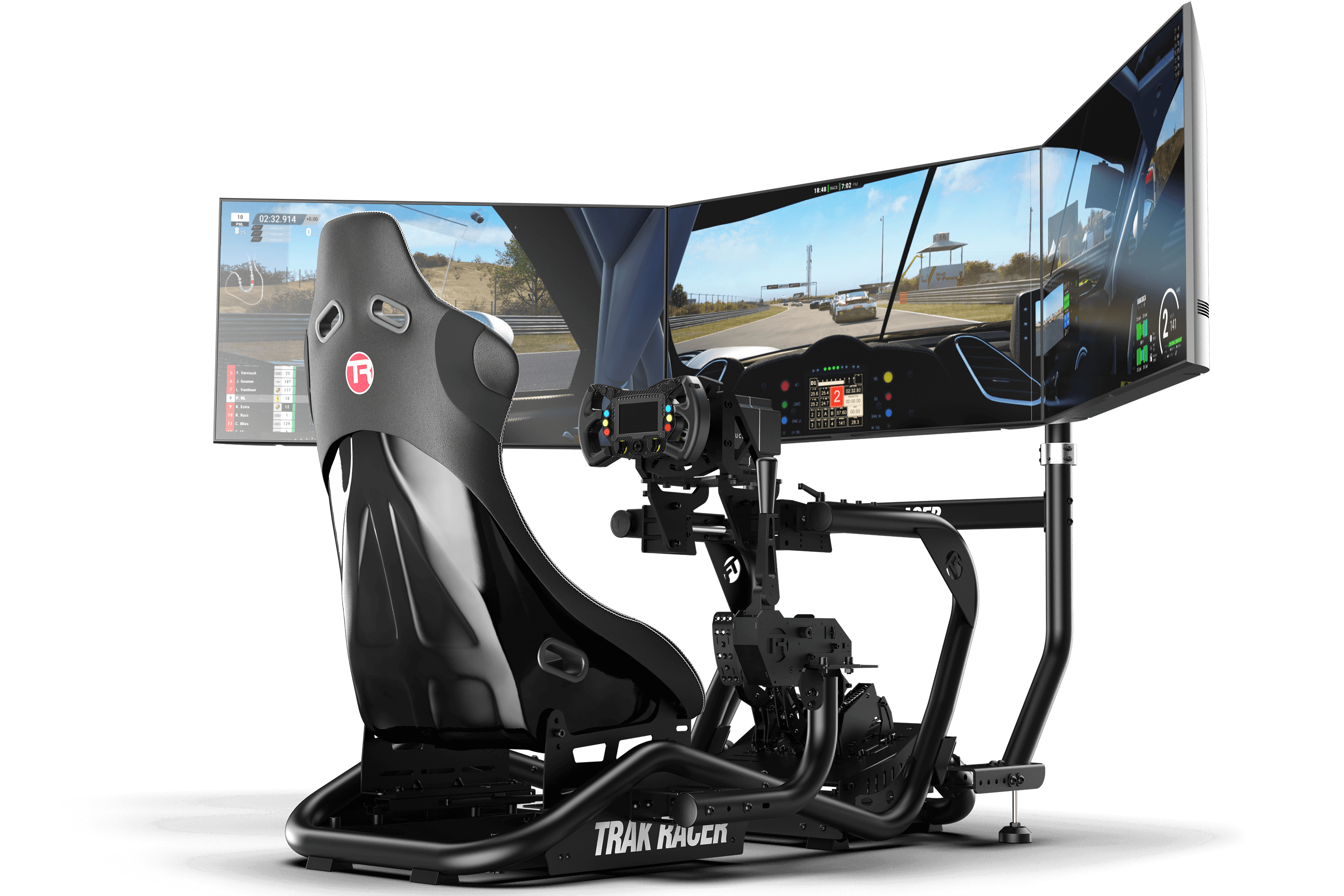 Cockpit-Mounted Triple Monitor Stand for Trak Racer TR8 PRO