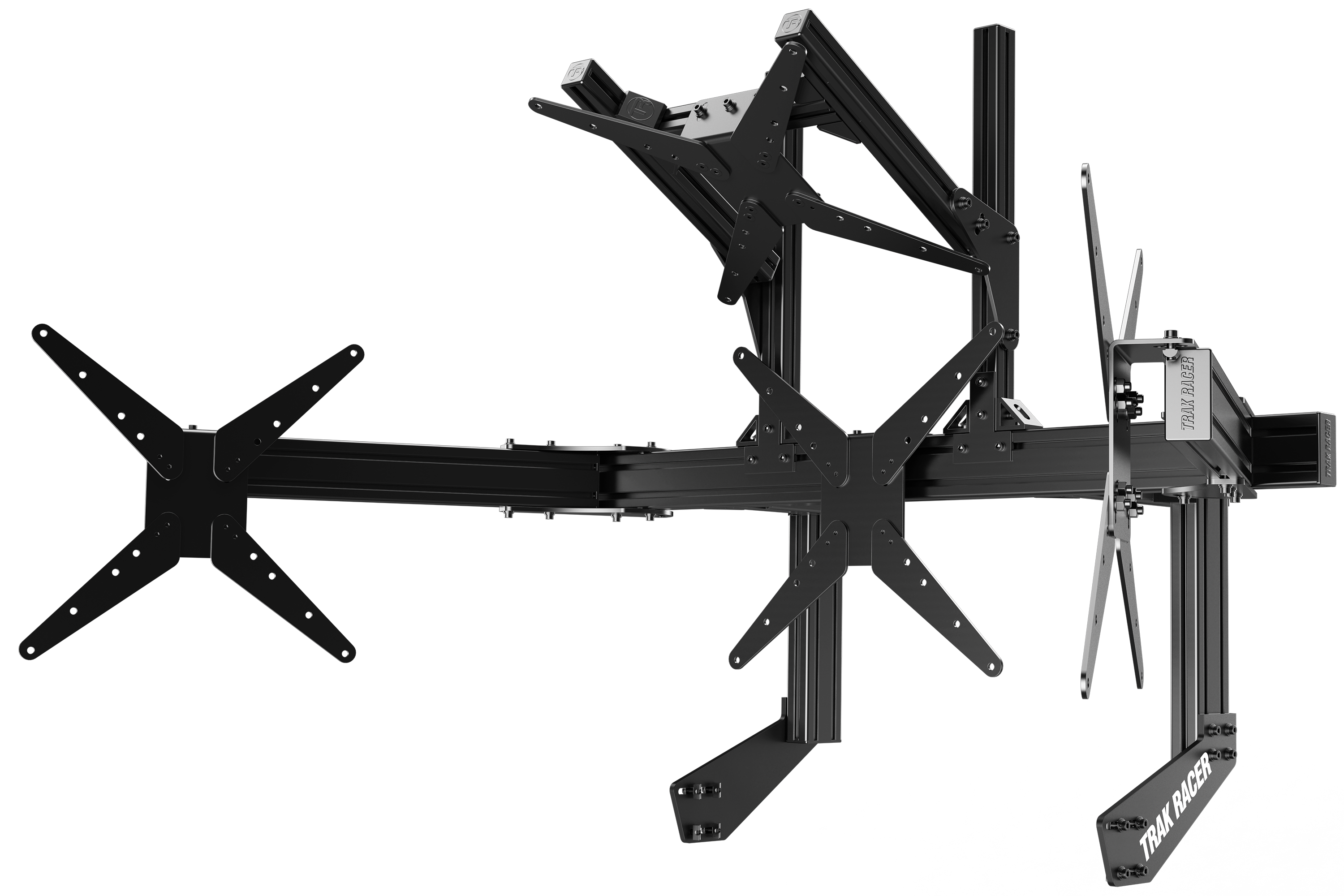 Large Cockpit-Mounted Quad Monitor Stand - 1200mm / 47.25" Wide