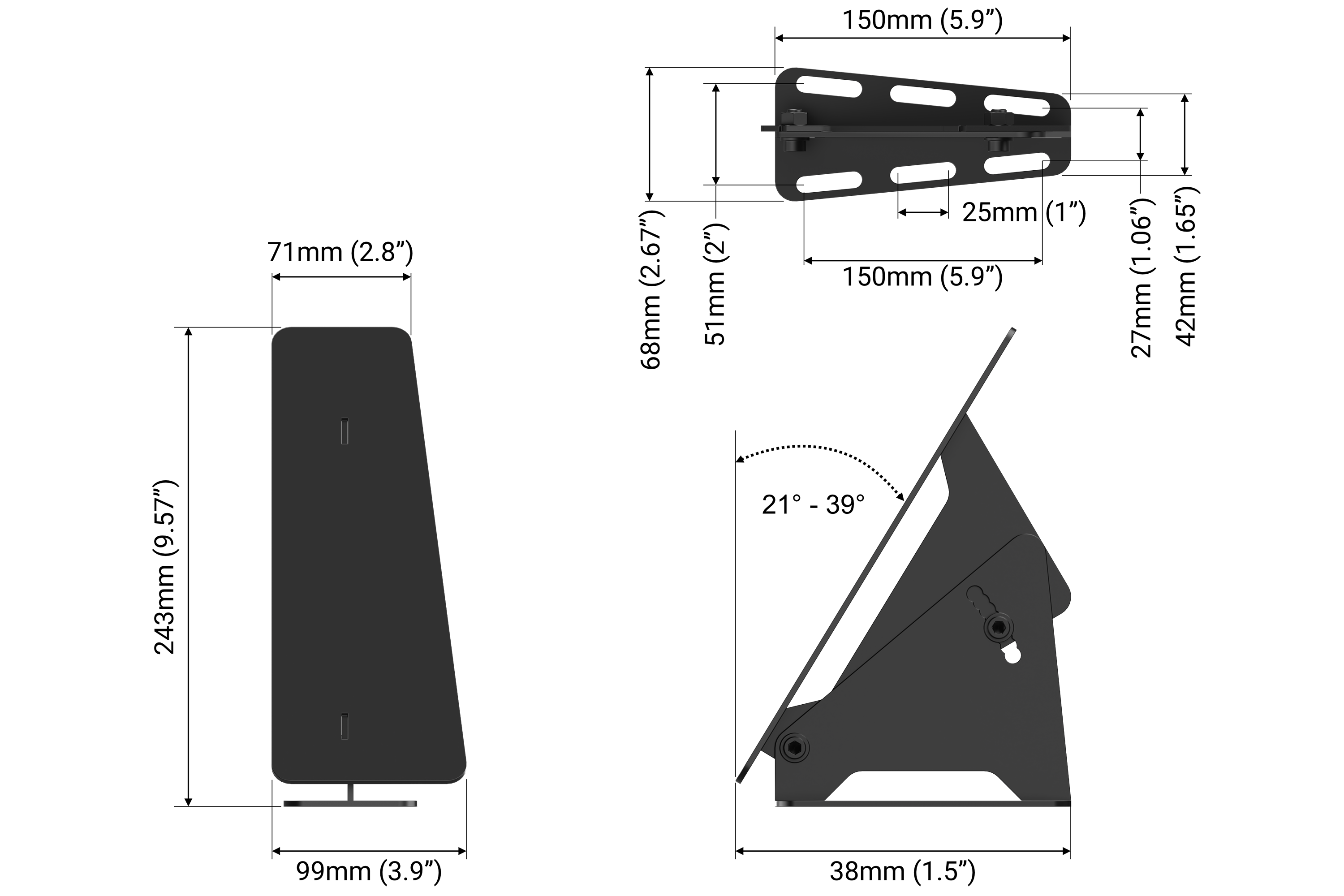 Universal Sim Racing Footrest