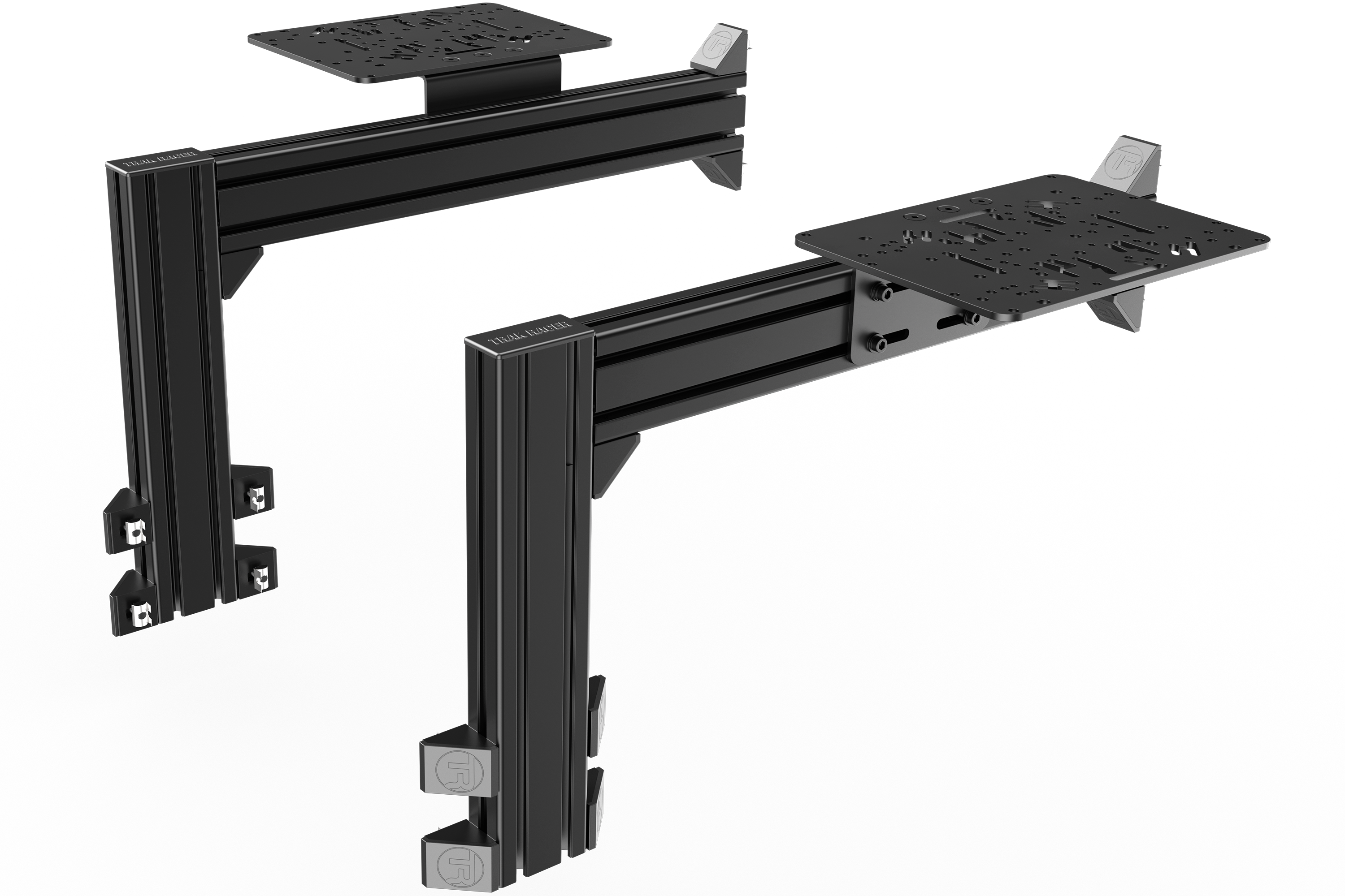 Flight Sim Control Mounts with 2 Side Supports for all Aluminum Cockpits