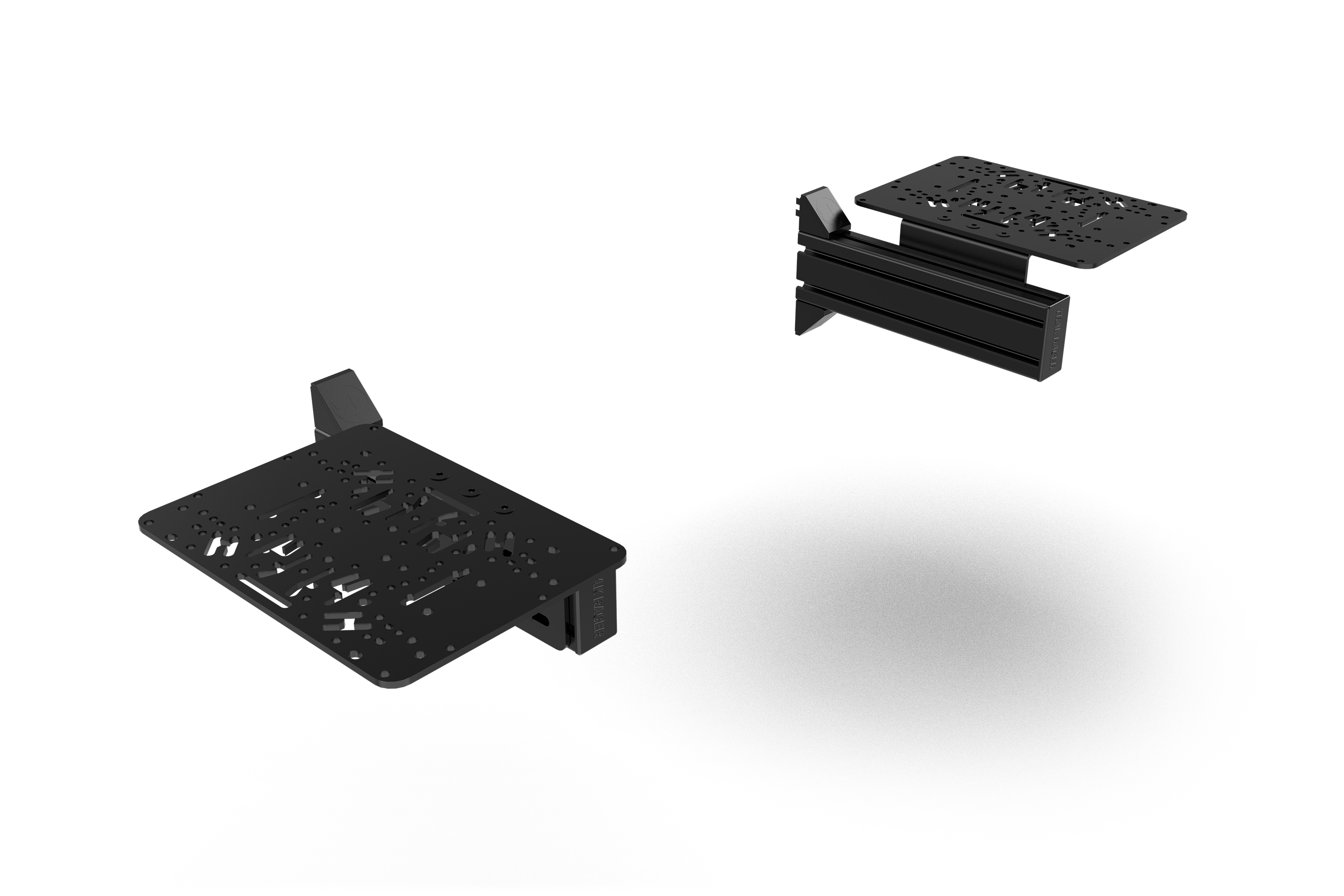 Flight Sim Control Mounts with 2 Side Supports for all Aluminum Cockpits