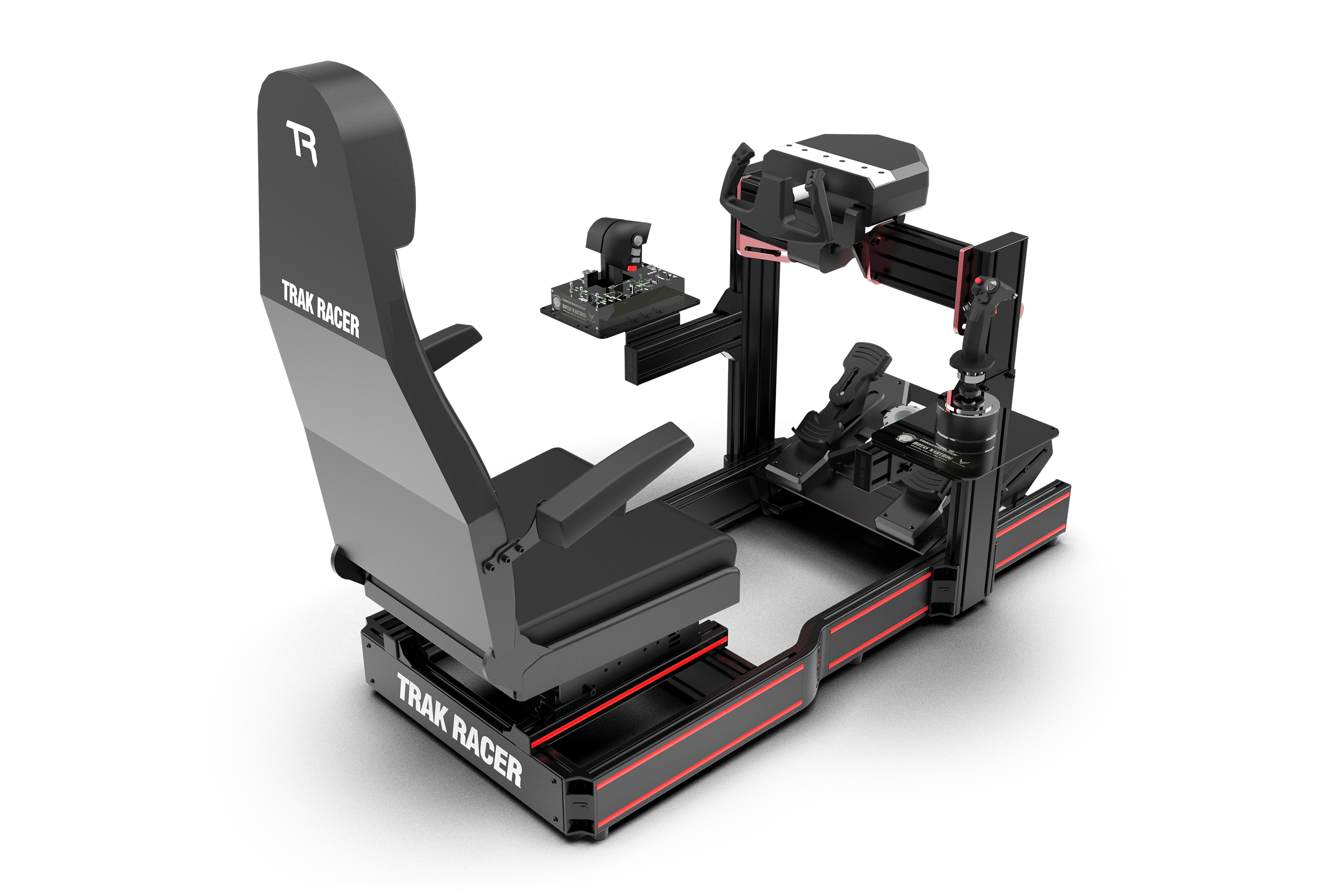Flight Sim Control Mounts with 2 Side Supports for all Aluminum Cockpits
