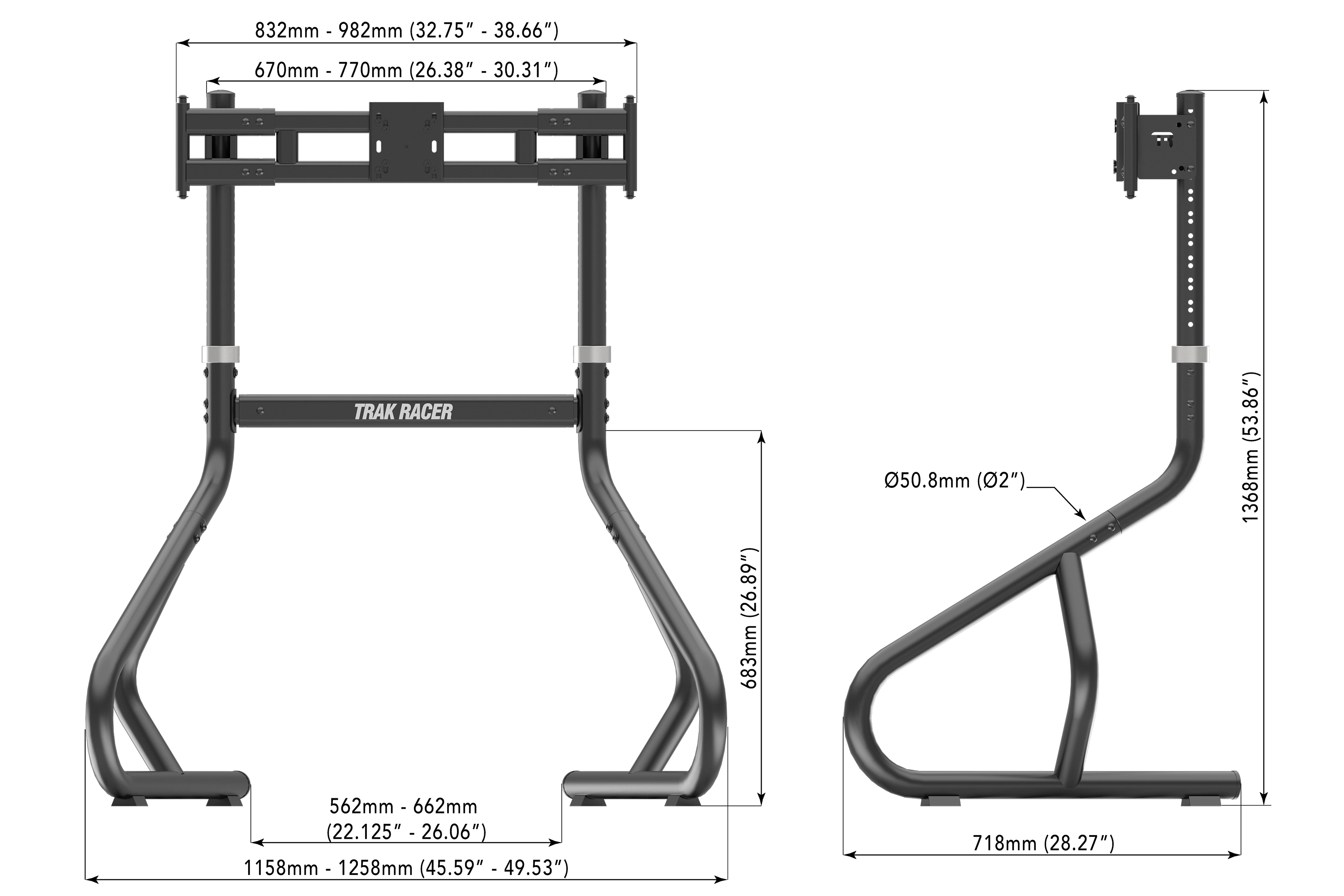 Large Freestanding Single Monitor Stand