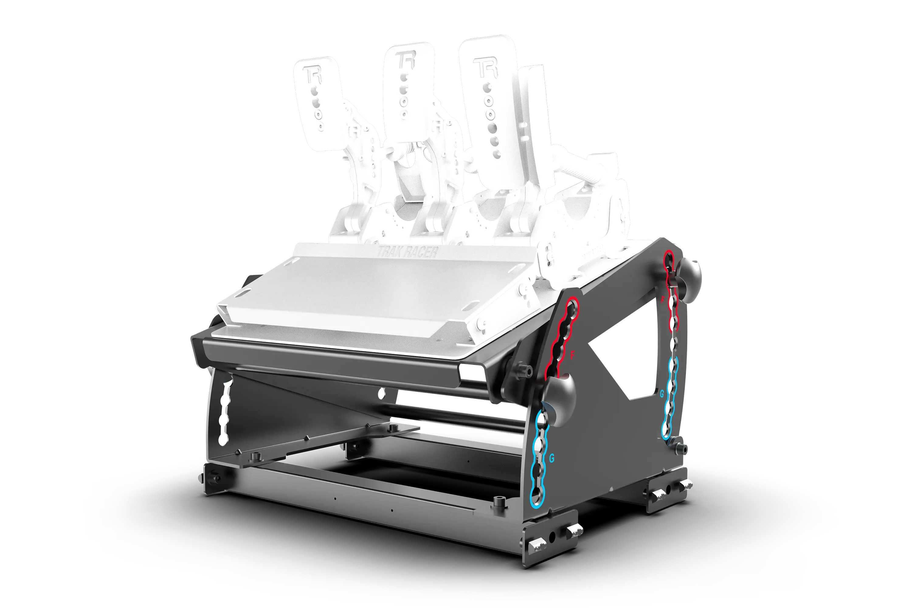 Tool-Free Formula & GT Hybrid Pedal Mount System for Extruded Aluminium Cockpits