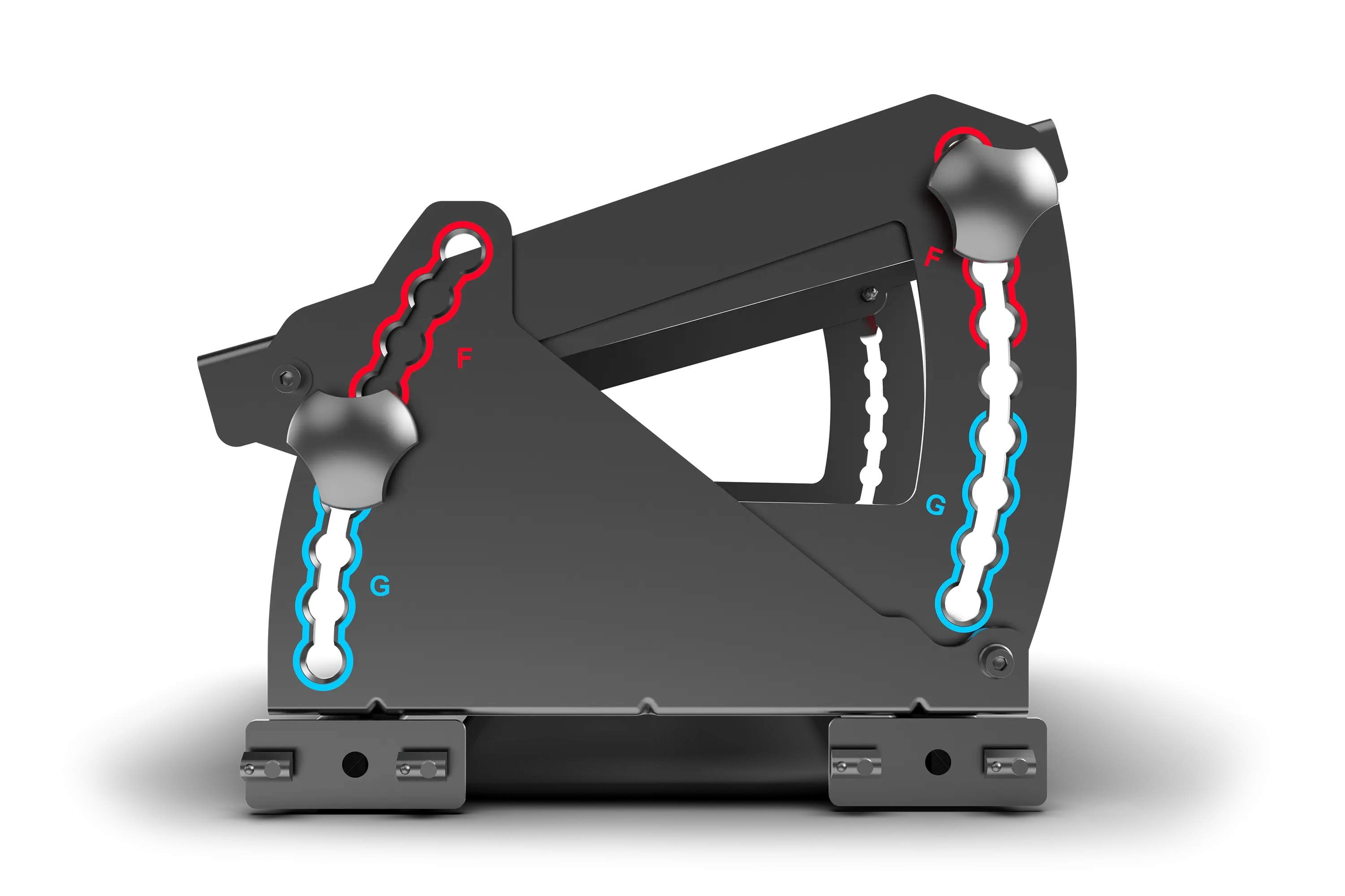 Tool-Free Formula & GT Hybrid Pedal Mount System for Extruded Aluminium Cockpits