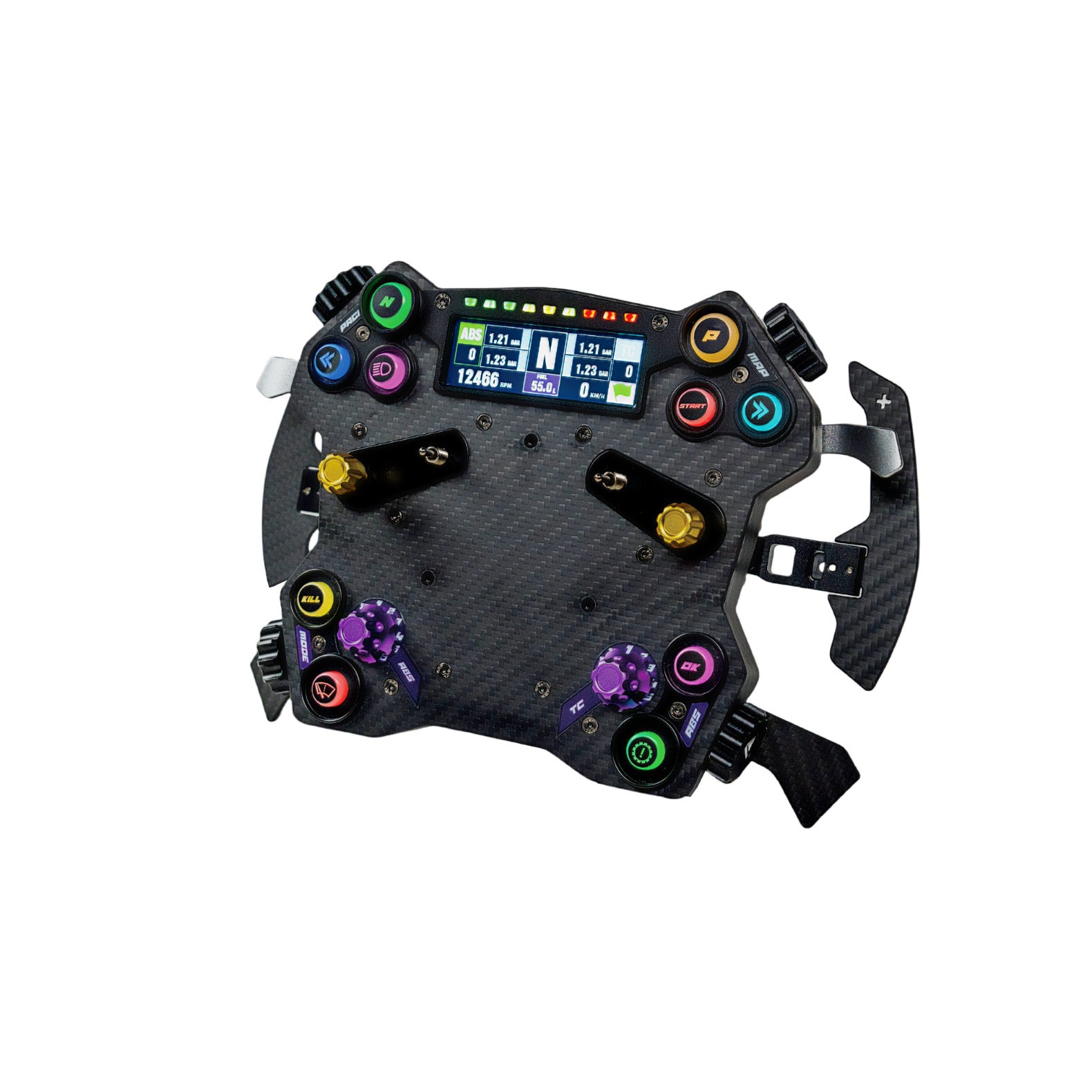 Conspit H.AO Hub – Full Carbon Fiber Race Hub with Display and RGB Controls