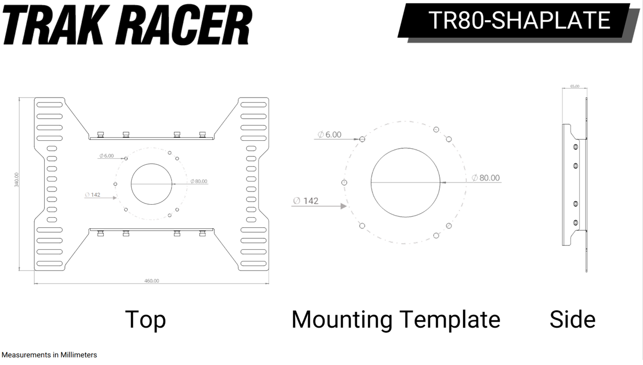TR8020 Universal Bass Shaker/Tactile Transducer Sim Rig Mount
