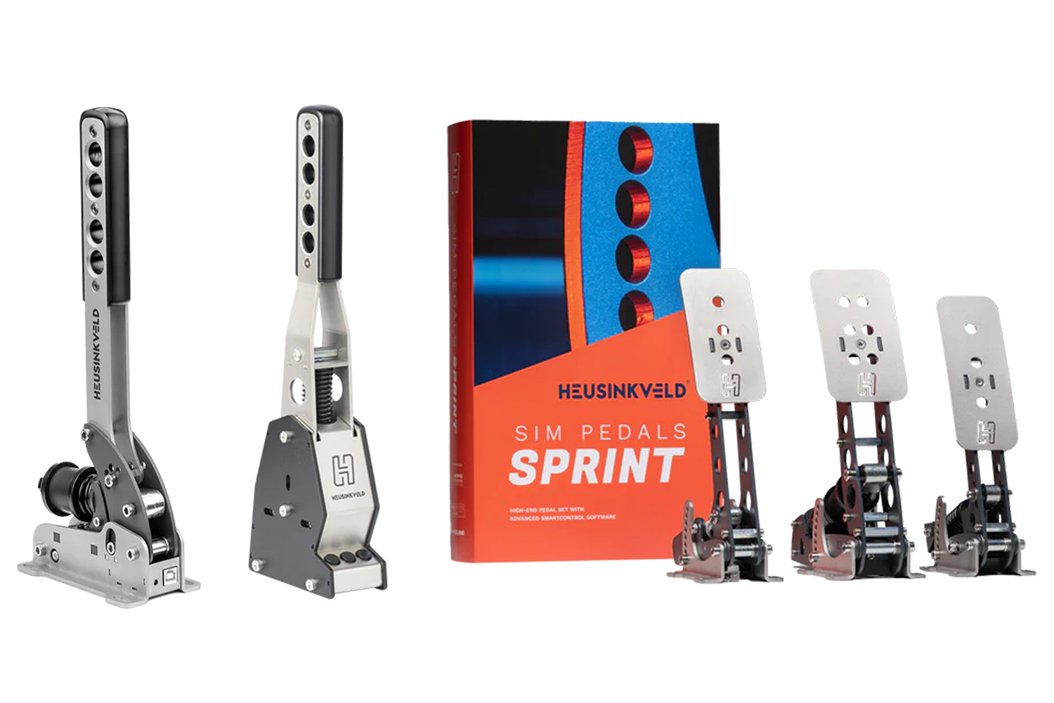 Bundle - Heusinkveld Sprint 3-Pedal Set, Heusinkveld Handbrake and Heusinkveld MagShift