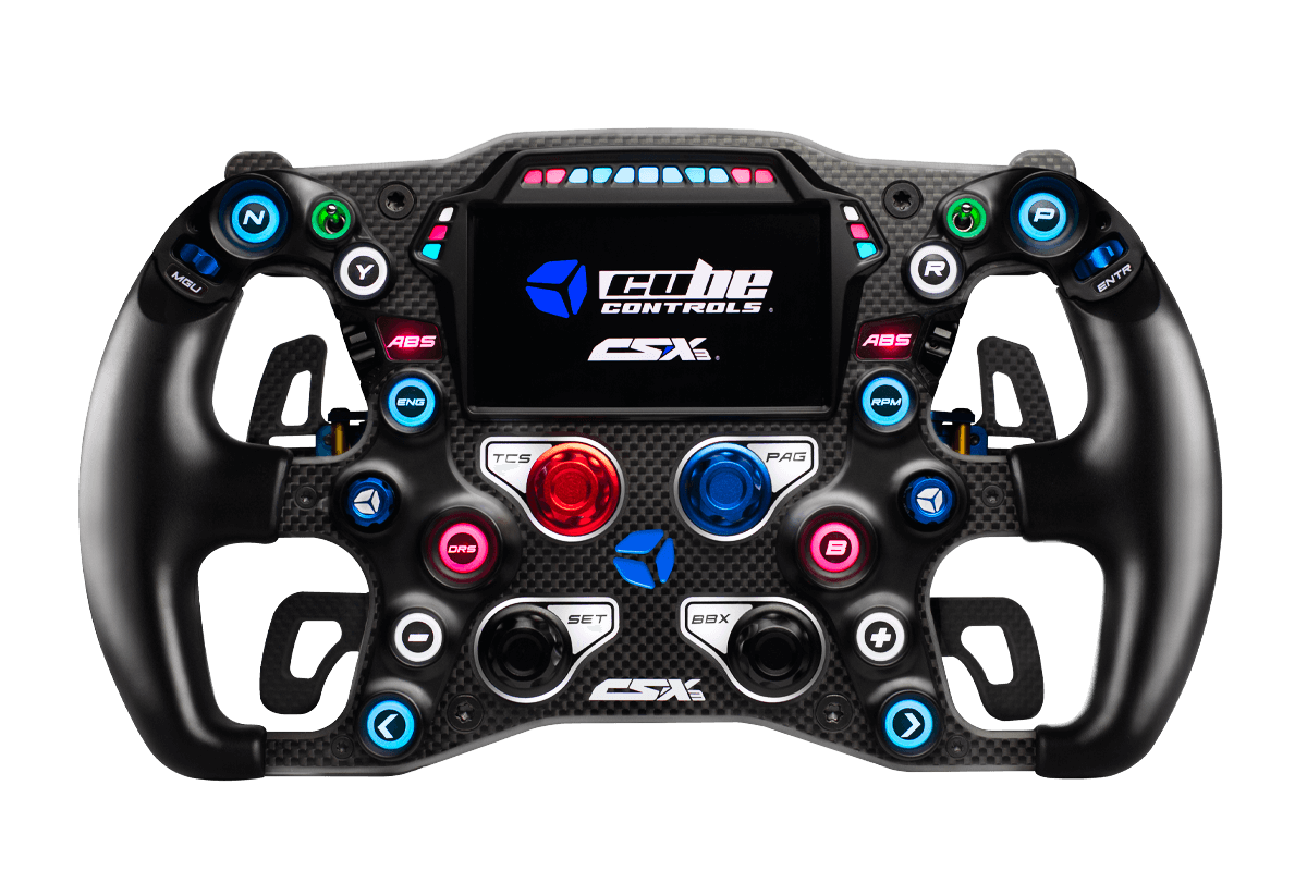 Cube CSX-3 Formula Sim Racing Steering Wheel - 6 Paddles / Black