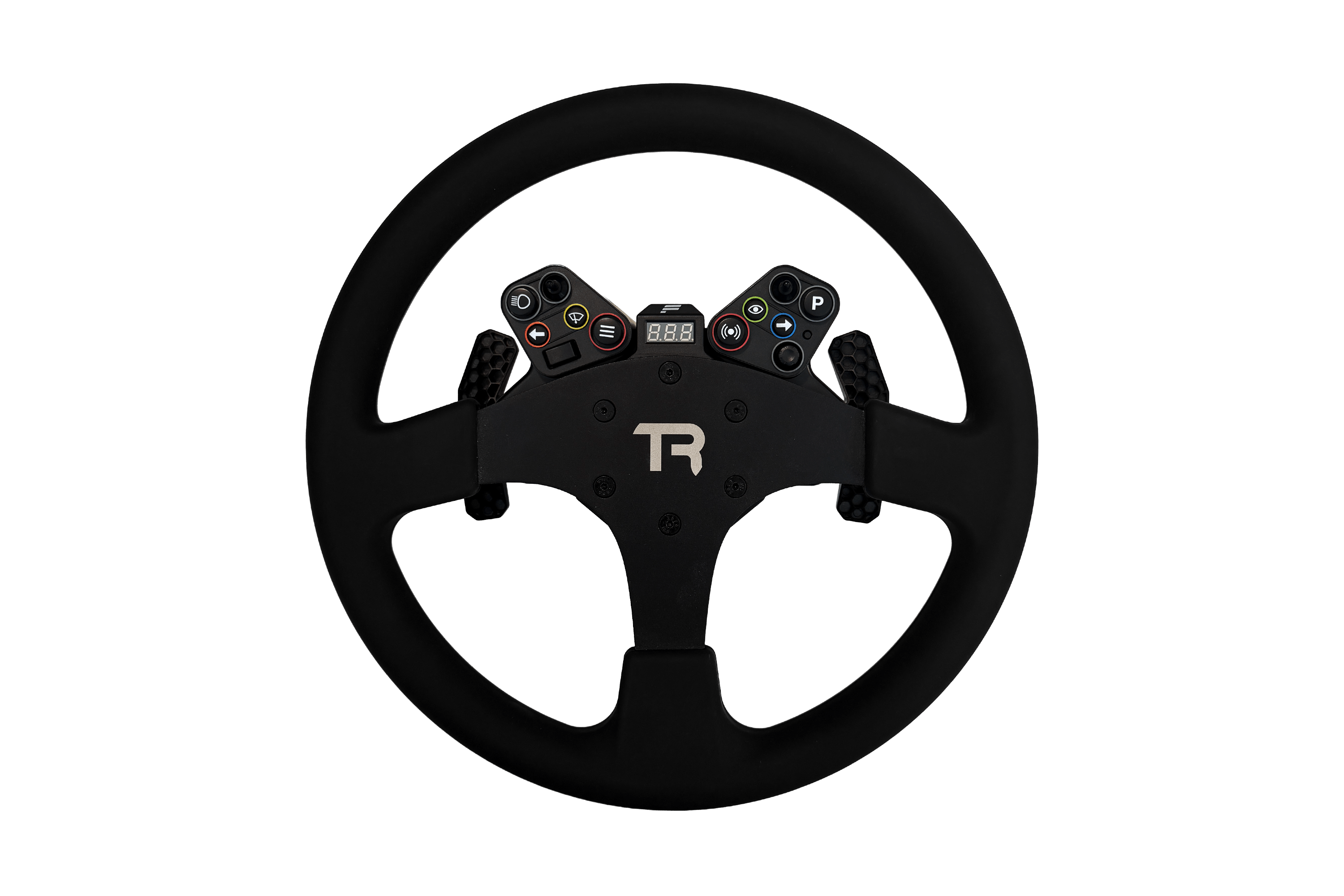 330mm/13" Round Sim Racing Wheel – Aluminium with Durable Silicon Hand Grips