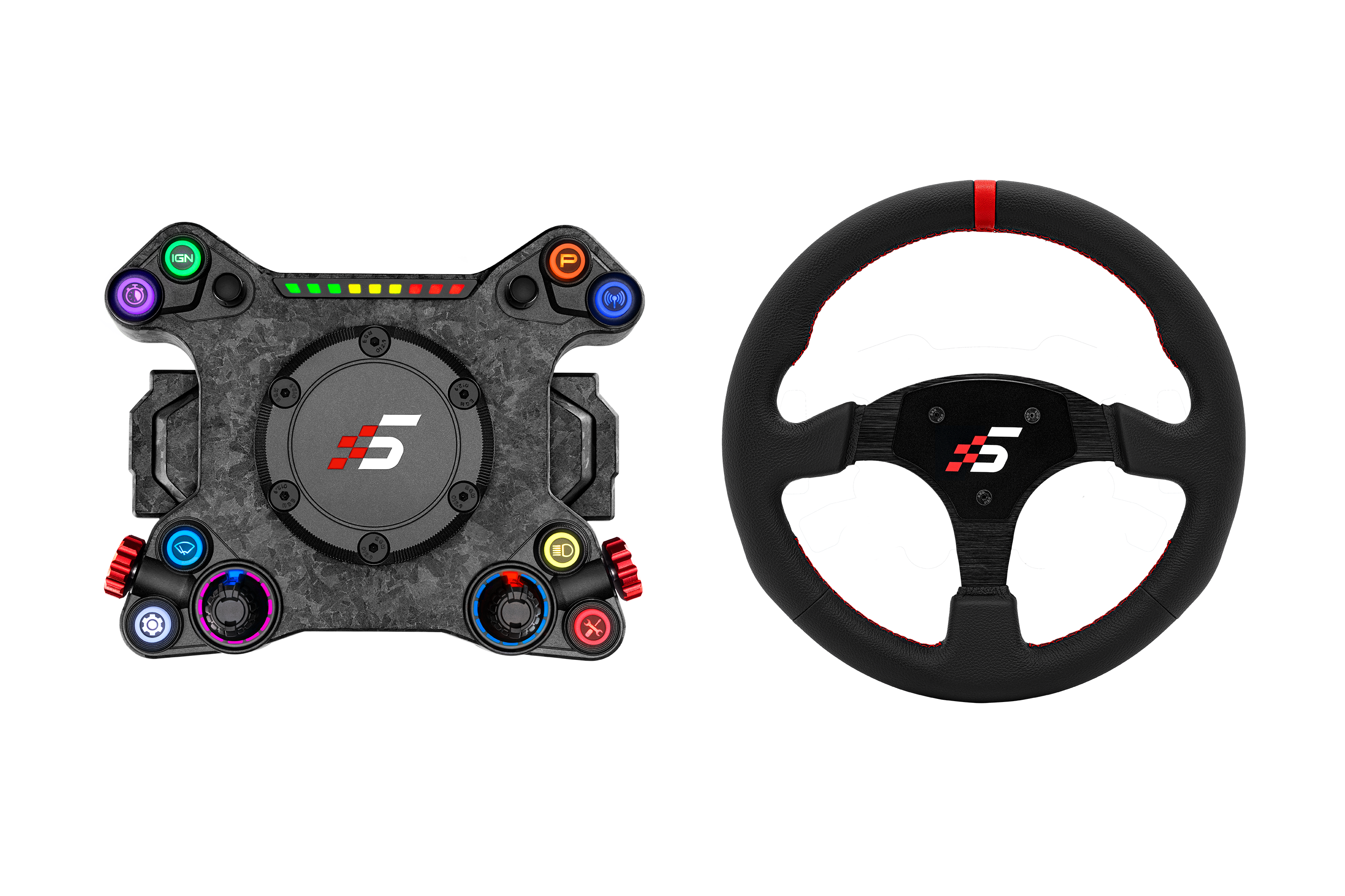 Simagic NEO X Hub with Leather Steering Wheel