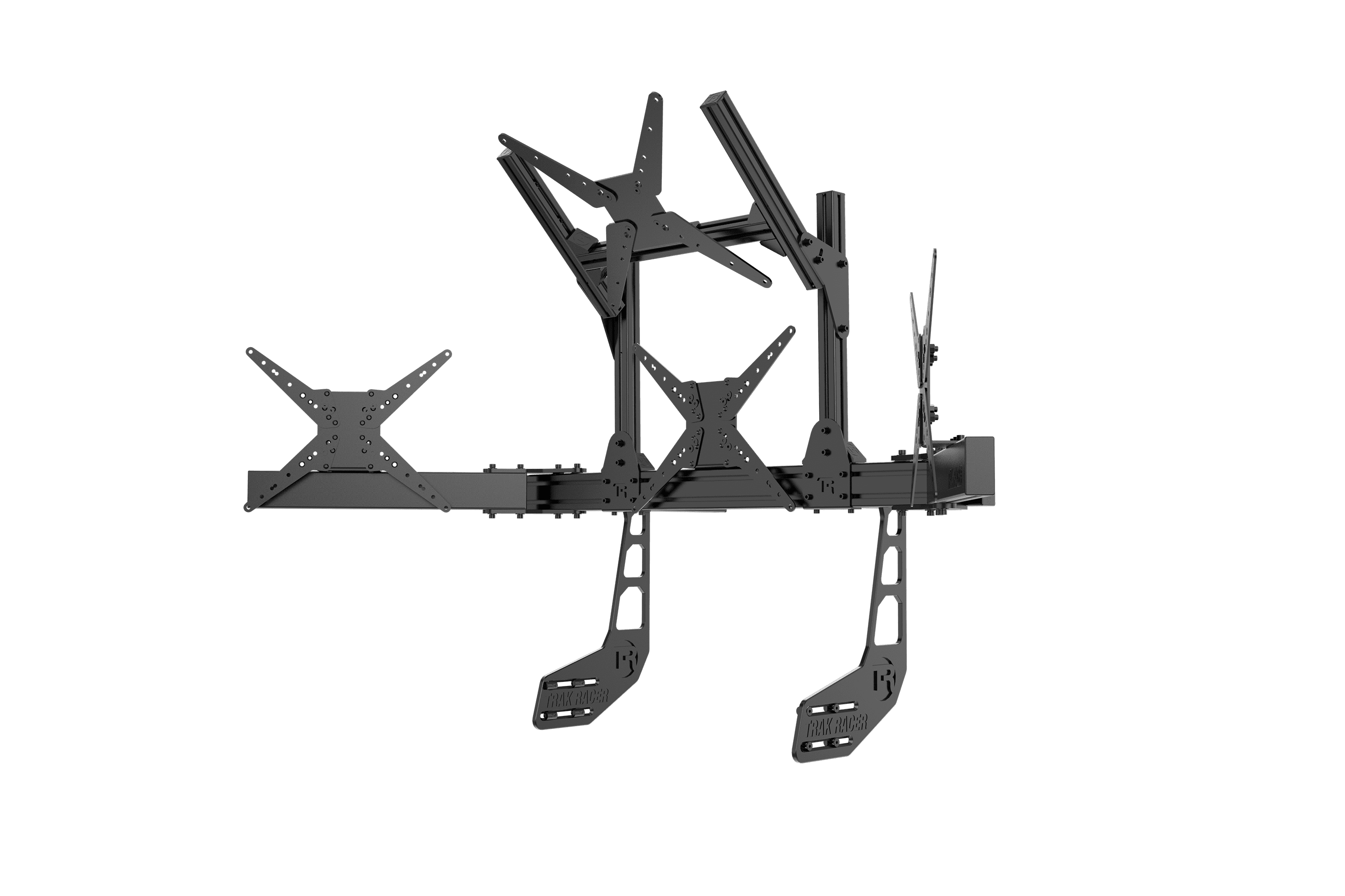 Large Cockpit-Mounted Quad Monitor Stand - 1200mm / 47.25" Wide