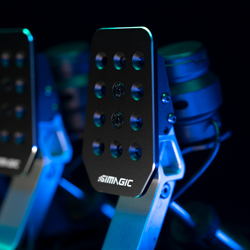 Simagic P500-2 Dual-Sensor 2-Pedal Set – Load Cell & Hall Brake, Fully Adjustable Throttle