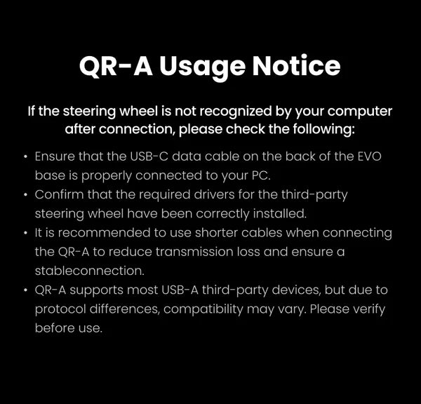 Simagic Alpha EVO USB Quick Release (QR-A) SRM Adapted
