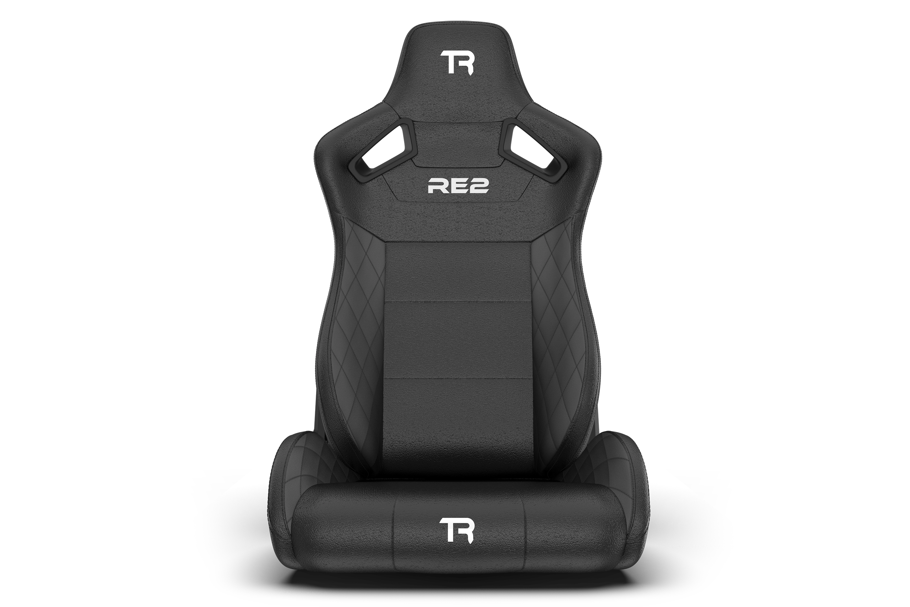 RE2 Recliner Sim Racing Seat – Premium Diamond-Stitched Leather-Style – Black
