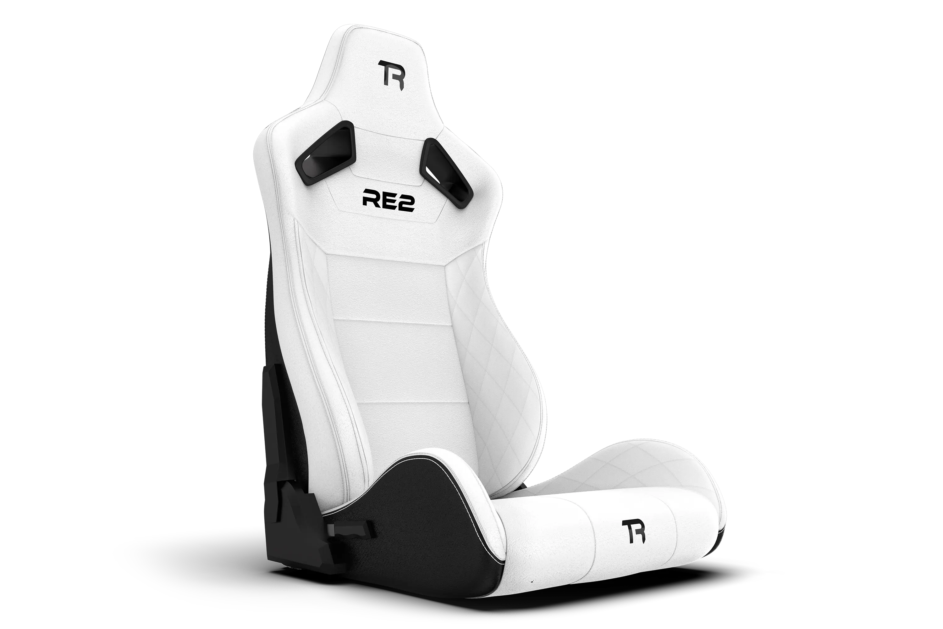 RE2 Dual-Side Recliner Sim Racing Seat — Premium Diamond-Stitched Leather-Style Finish