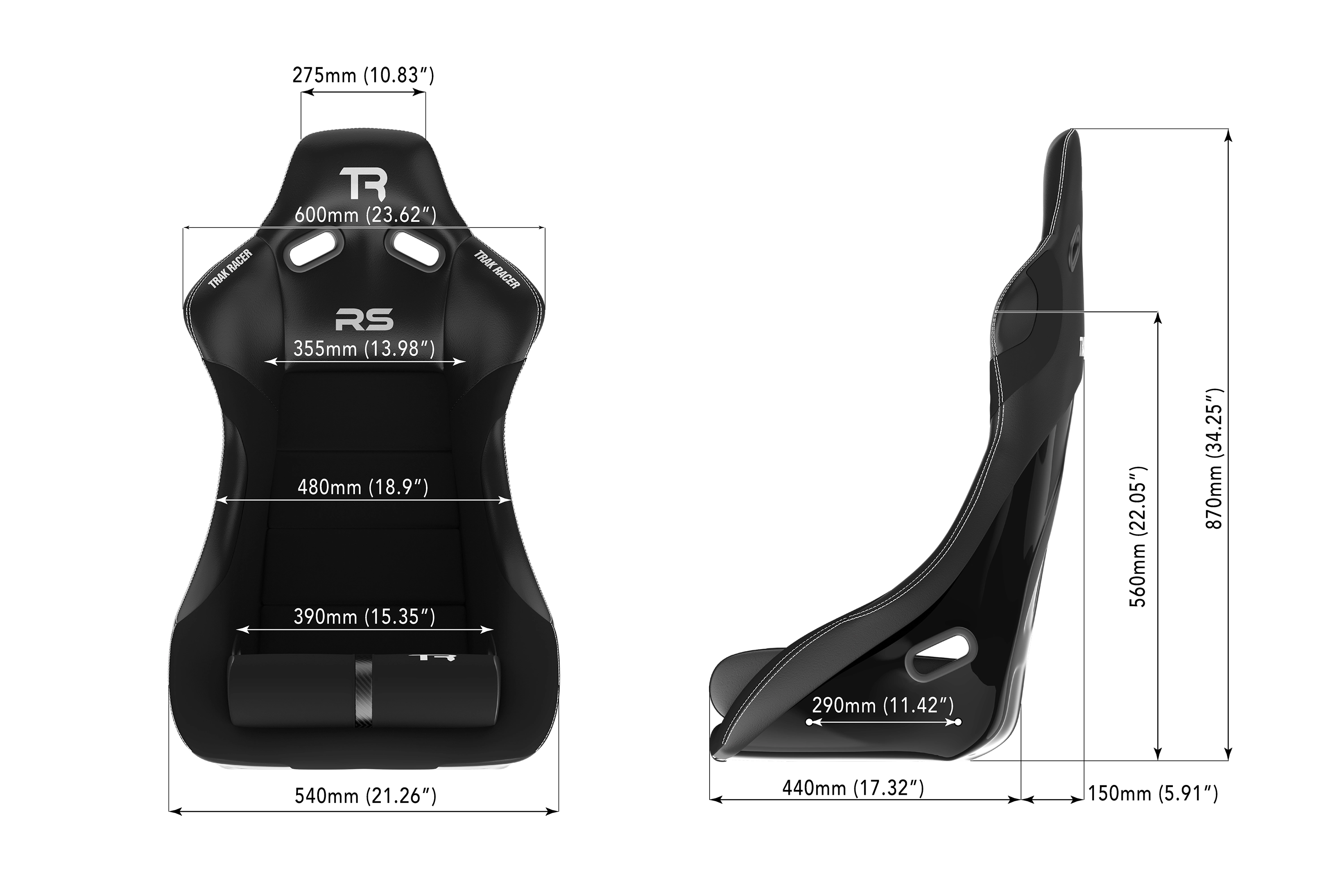 RS GT Rally-Pro Racing Bucket Seat - Fiberglass
