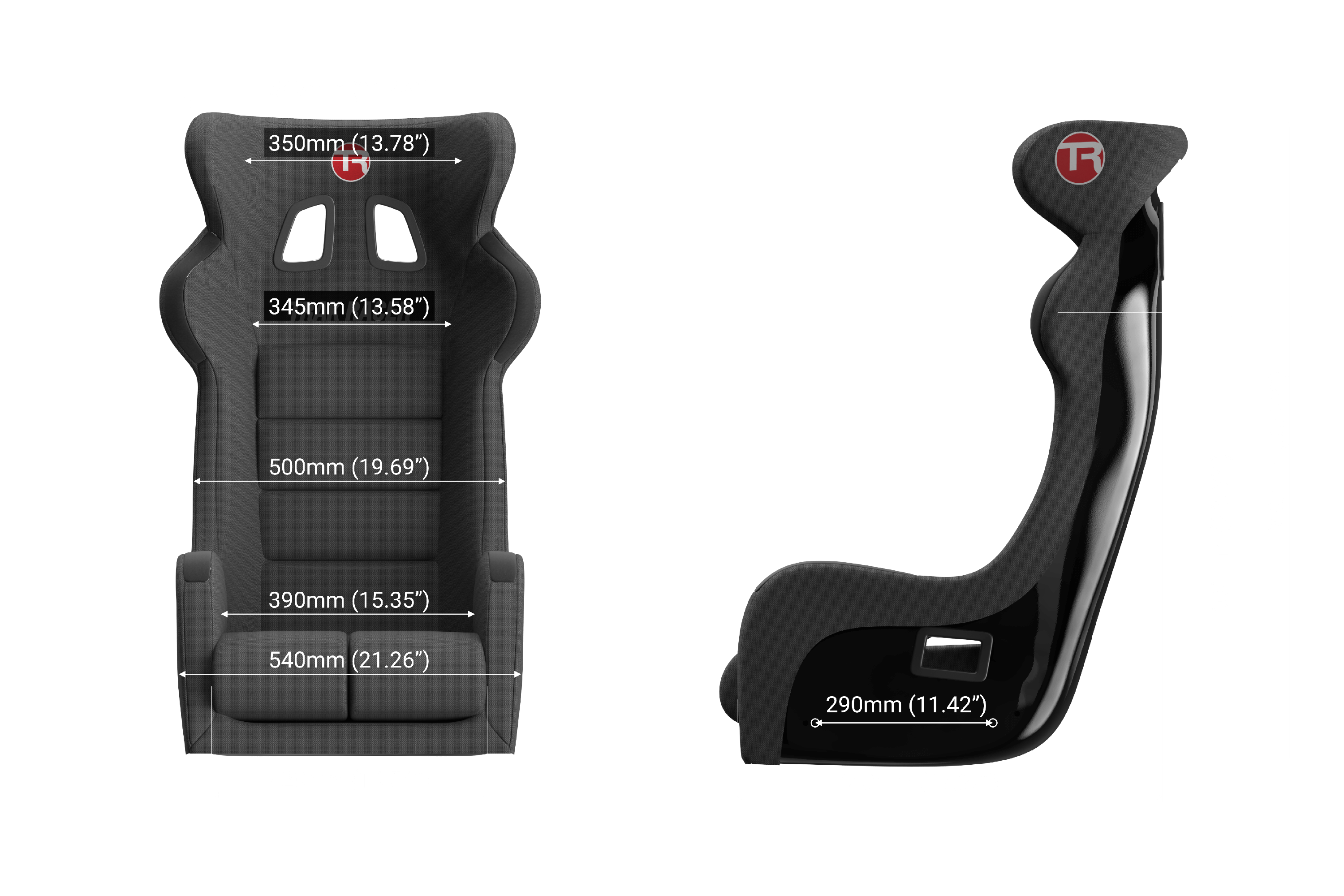 GT Style Fixed Fiberglass Seat