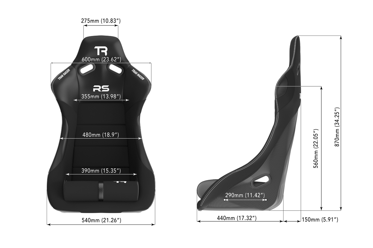 RS GT Rally-Pro Racing Bucket Seat - Carbon Fiber Finish
