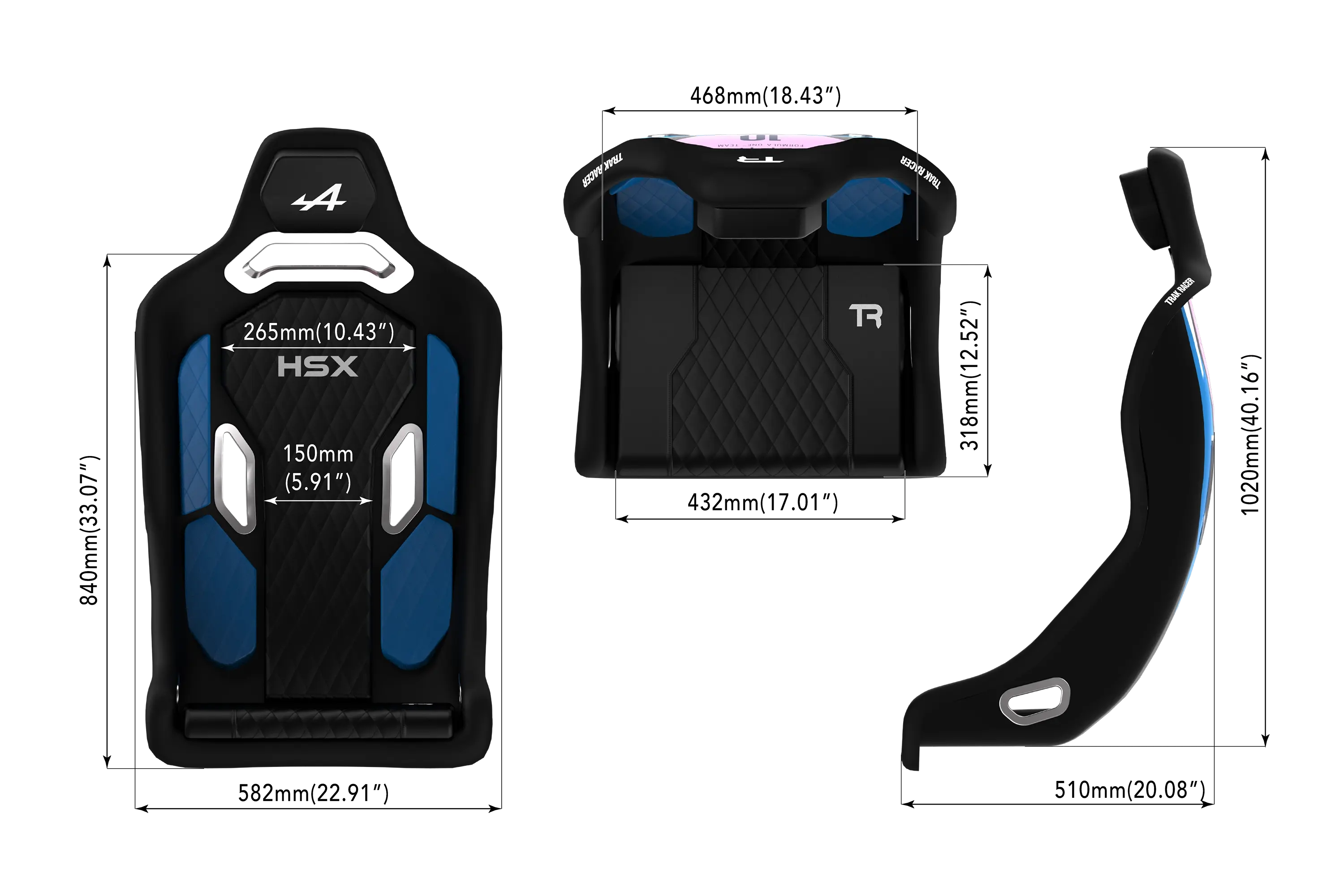 HSX Hybrid Formula Pro Racing Seat - BWT Alpine Formula One™ Team Edition