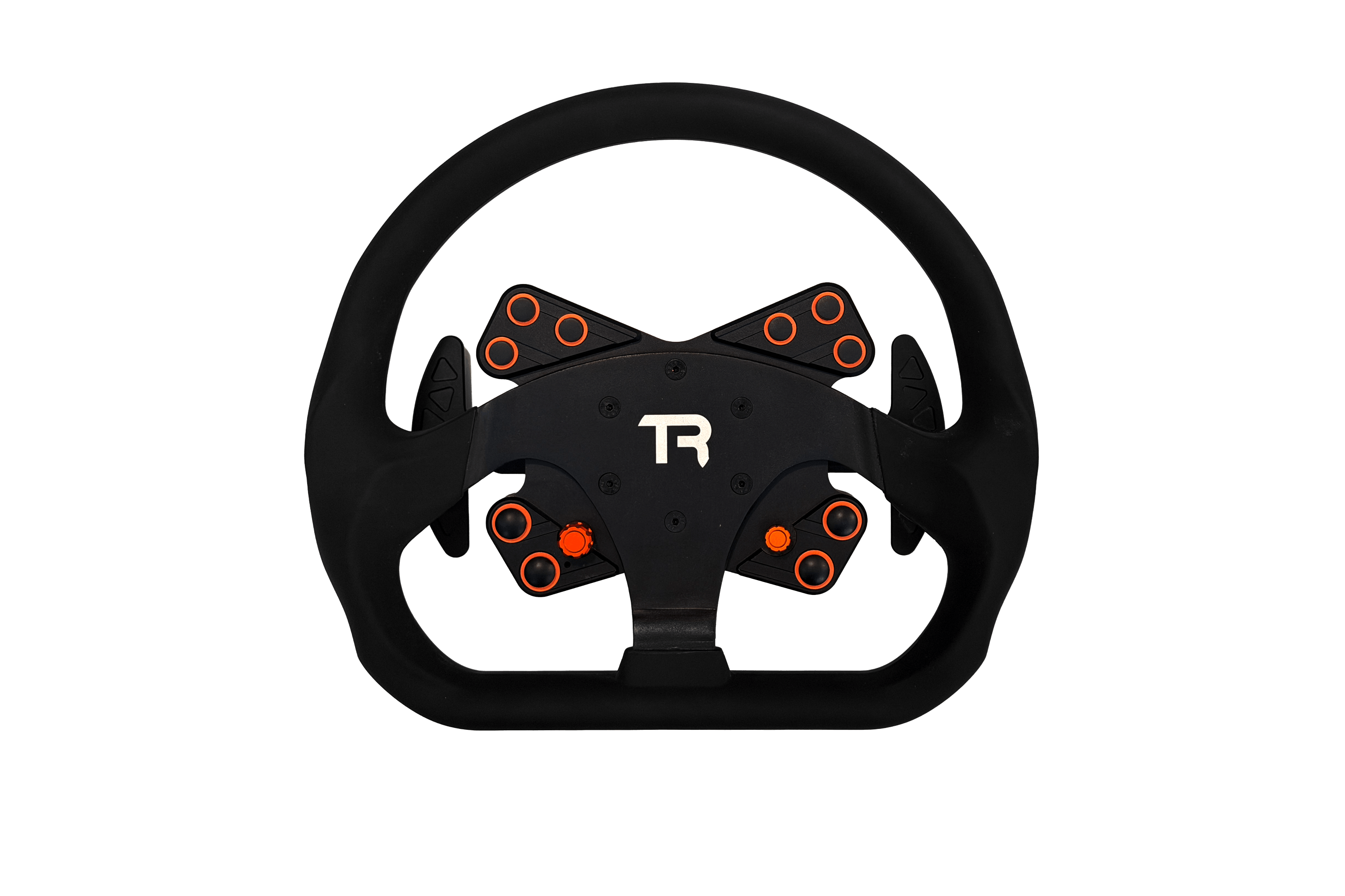 330mm/13" Flat-Bottom GT Sim Racing Wheel – Aluminium with Durable Silicon Hand Grips