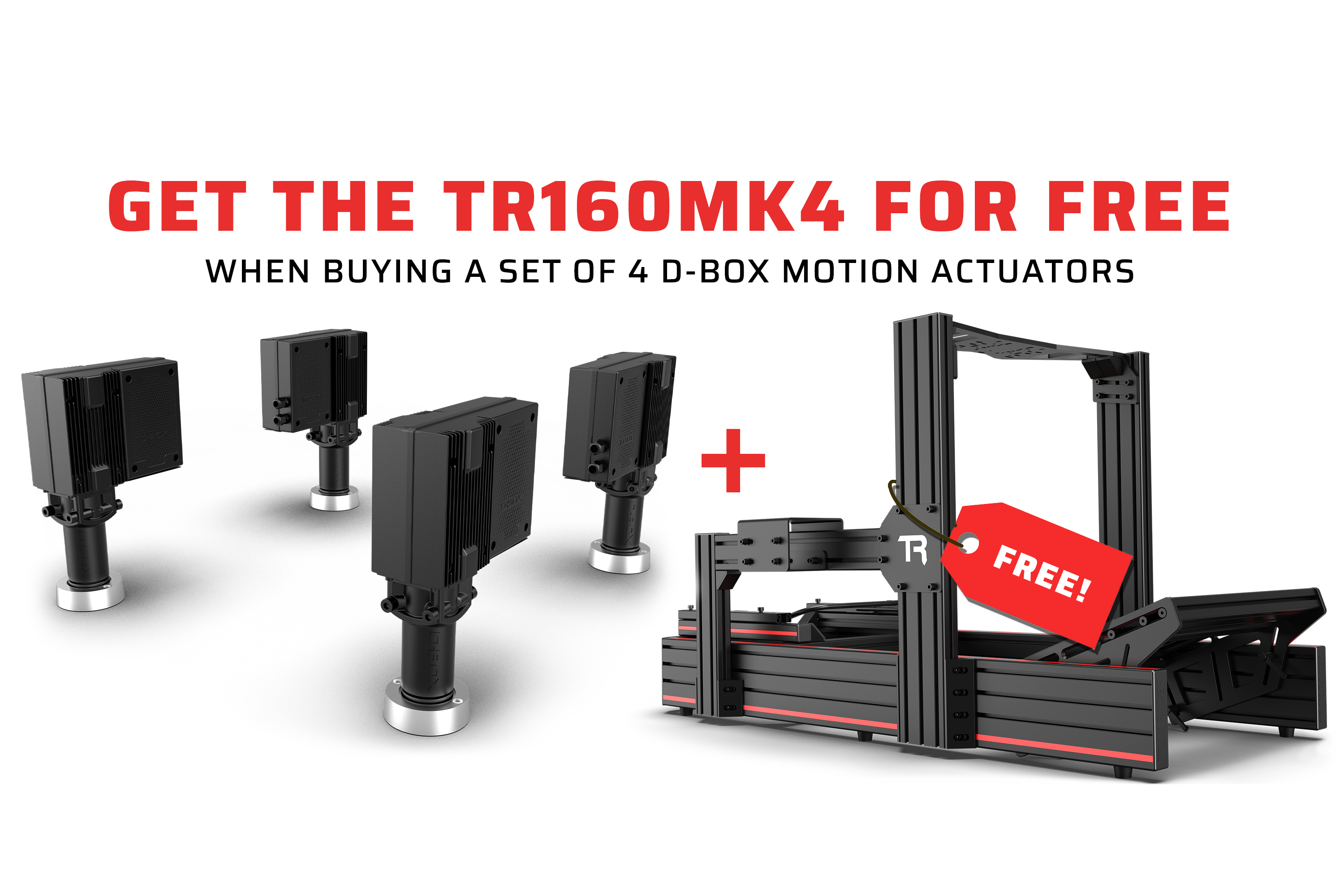 TR160 Mk4 Racing Simulator with Set of 4 D-BOX 4250i motion actuators