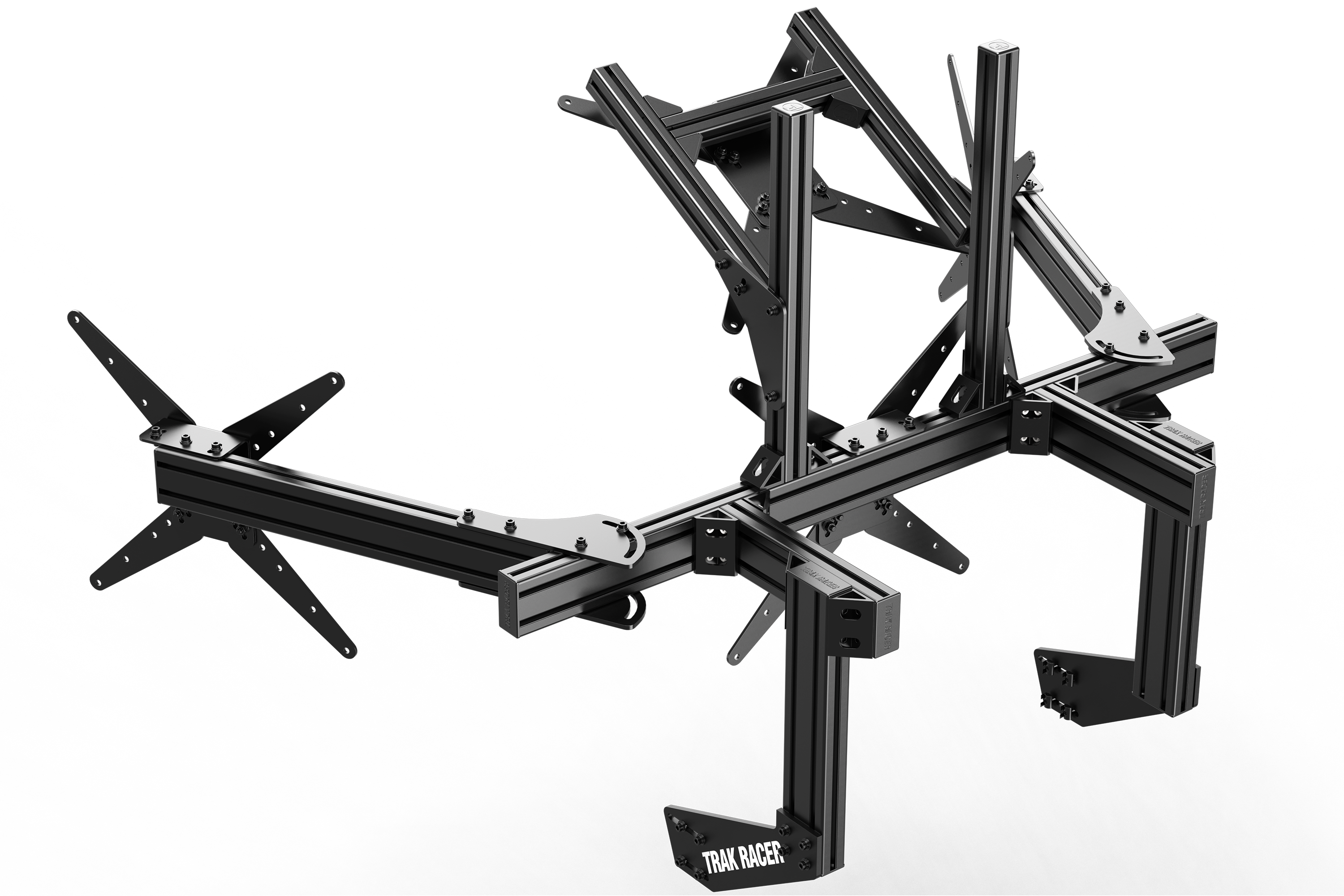 Large Cockpit-Mounted Quad Monitor Stand - 1200mm / 47.25" Wide