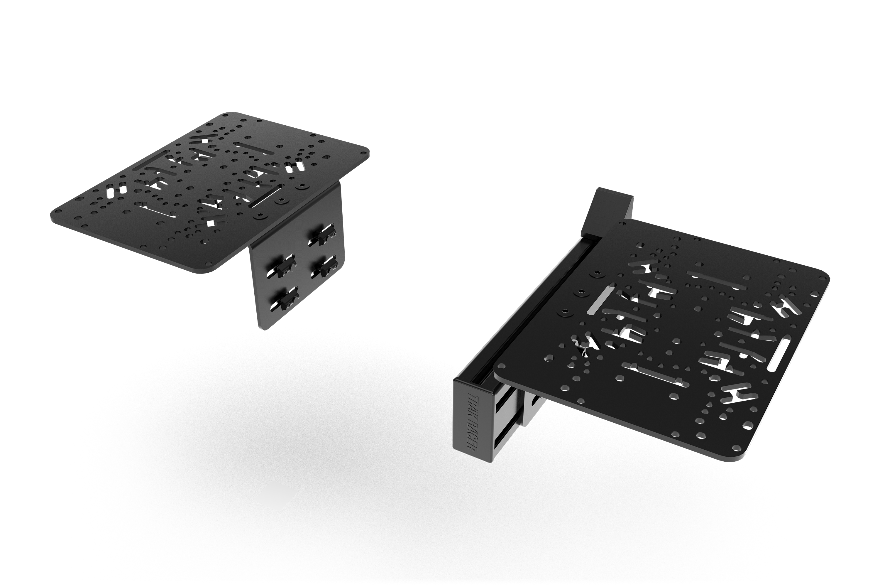 Flight Sim Control Mounts with 1 Side Supports for all Aluminum Cockpits