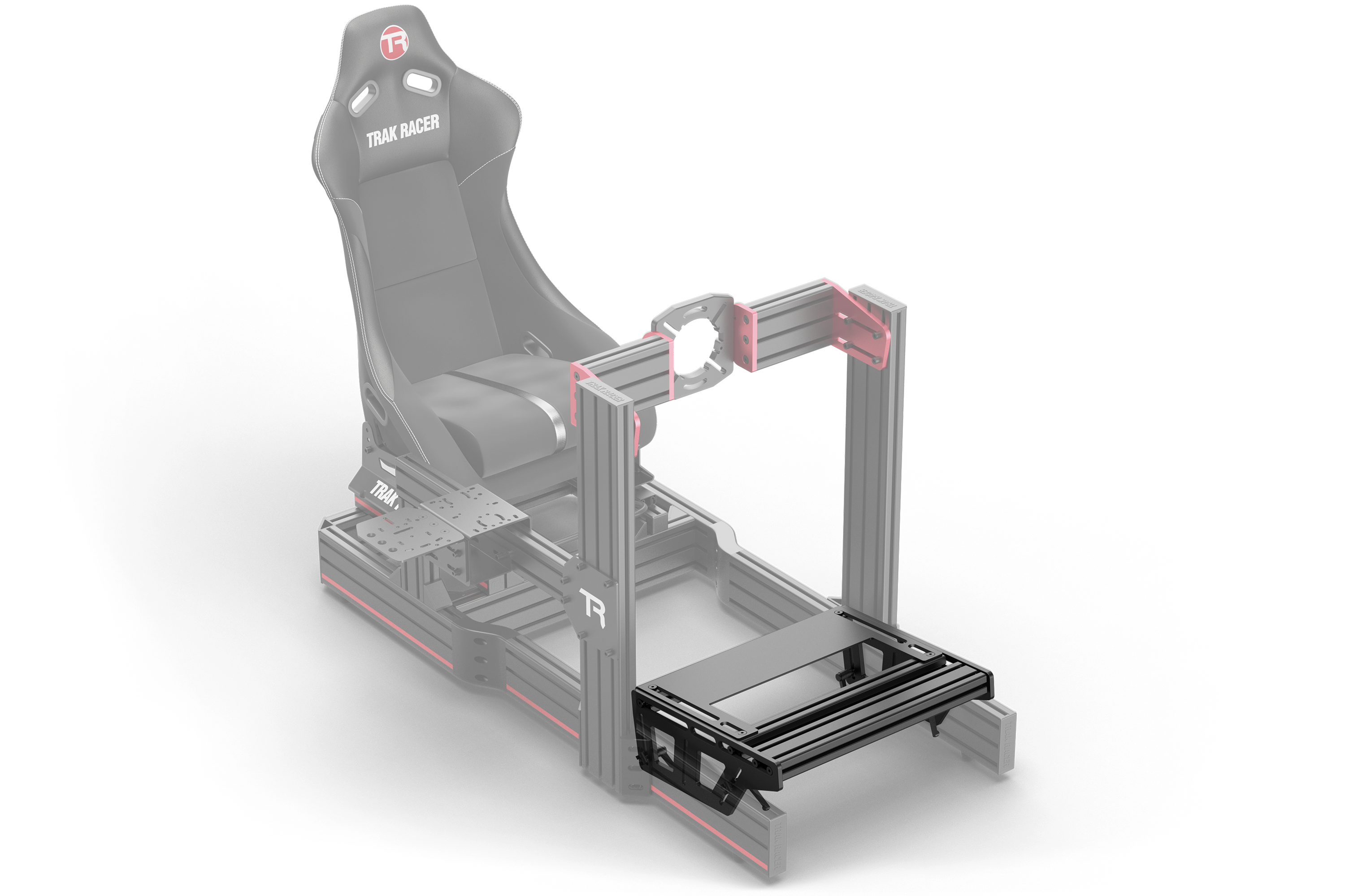 Universal TR-One Pedal Mounting System including Mounting Profile and Heel Rest