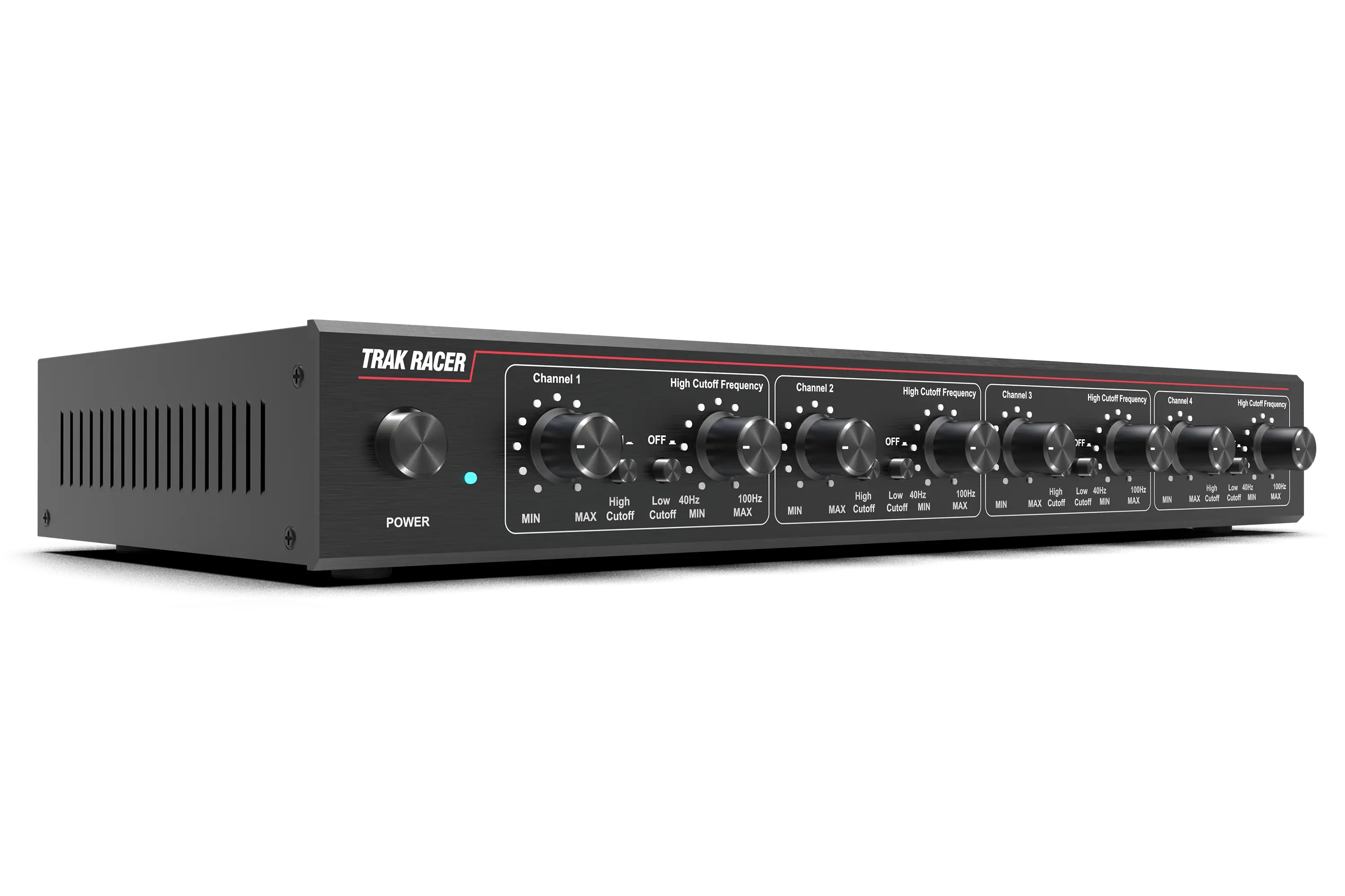 Trak Racer 4CH 40W Low-Frequency Class-D Amplifier with 2 Bass Shakers and Rig Mounts