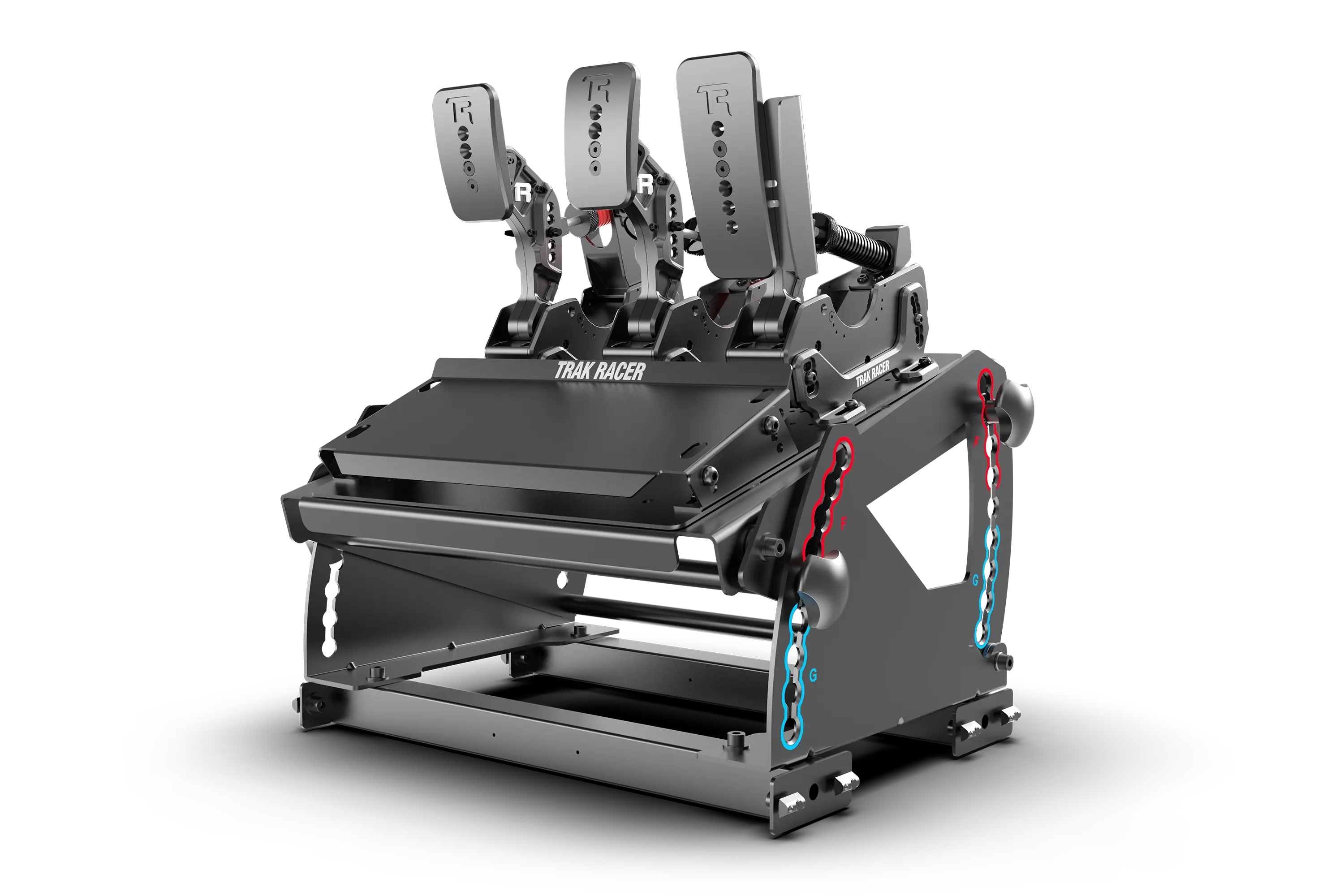 Tool-Free Formula & GT Hybrid Pedal Mount System for Extruded Aluminium Cockpits